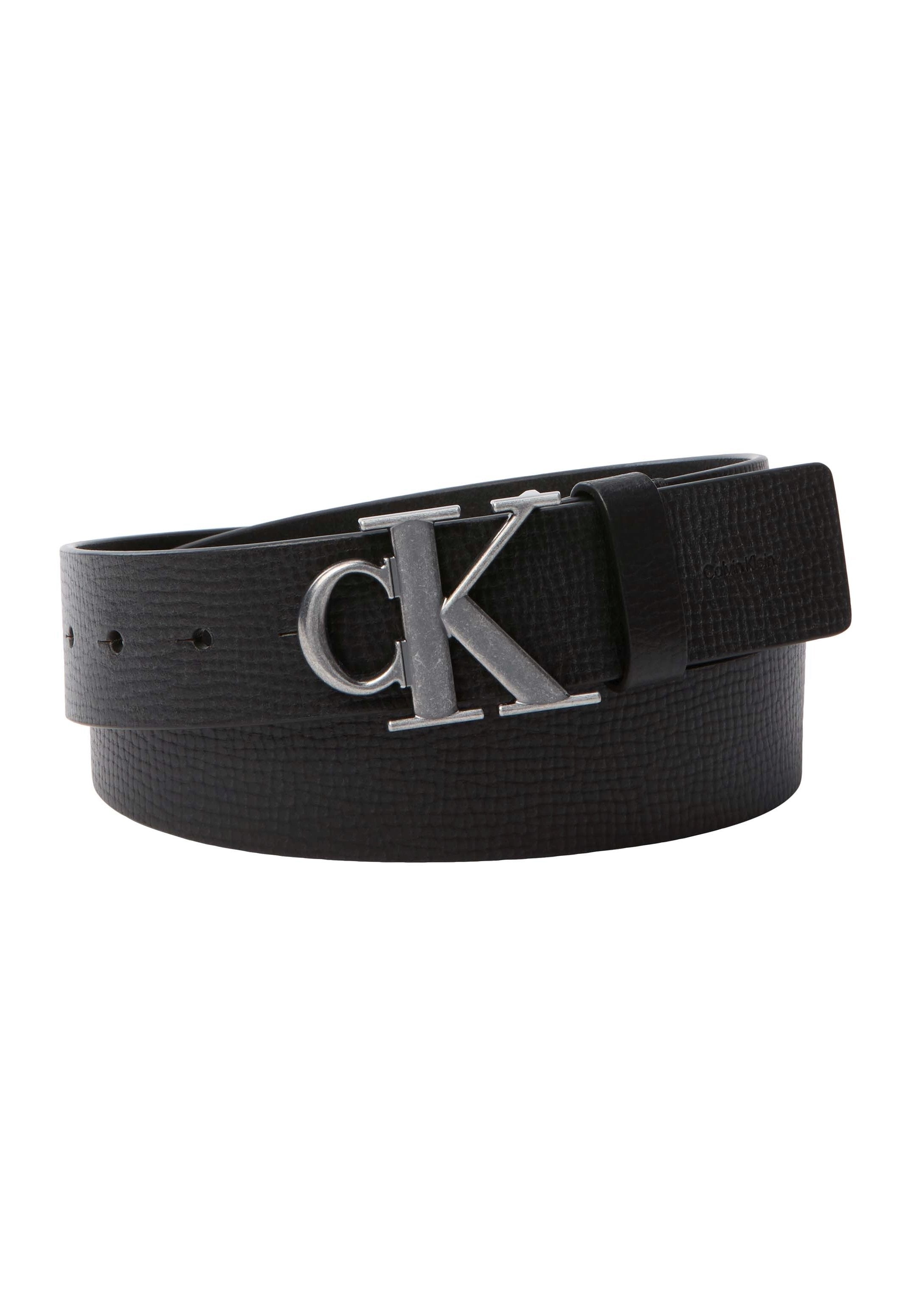 BUCKLE FIXED - Belt - black/antique silver-coloured