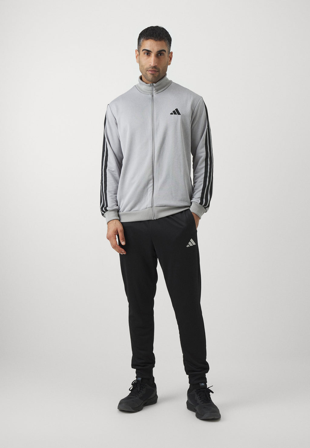 3 STRIPES - Tracksuit - medium grey heather/solid grey