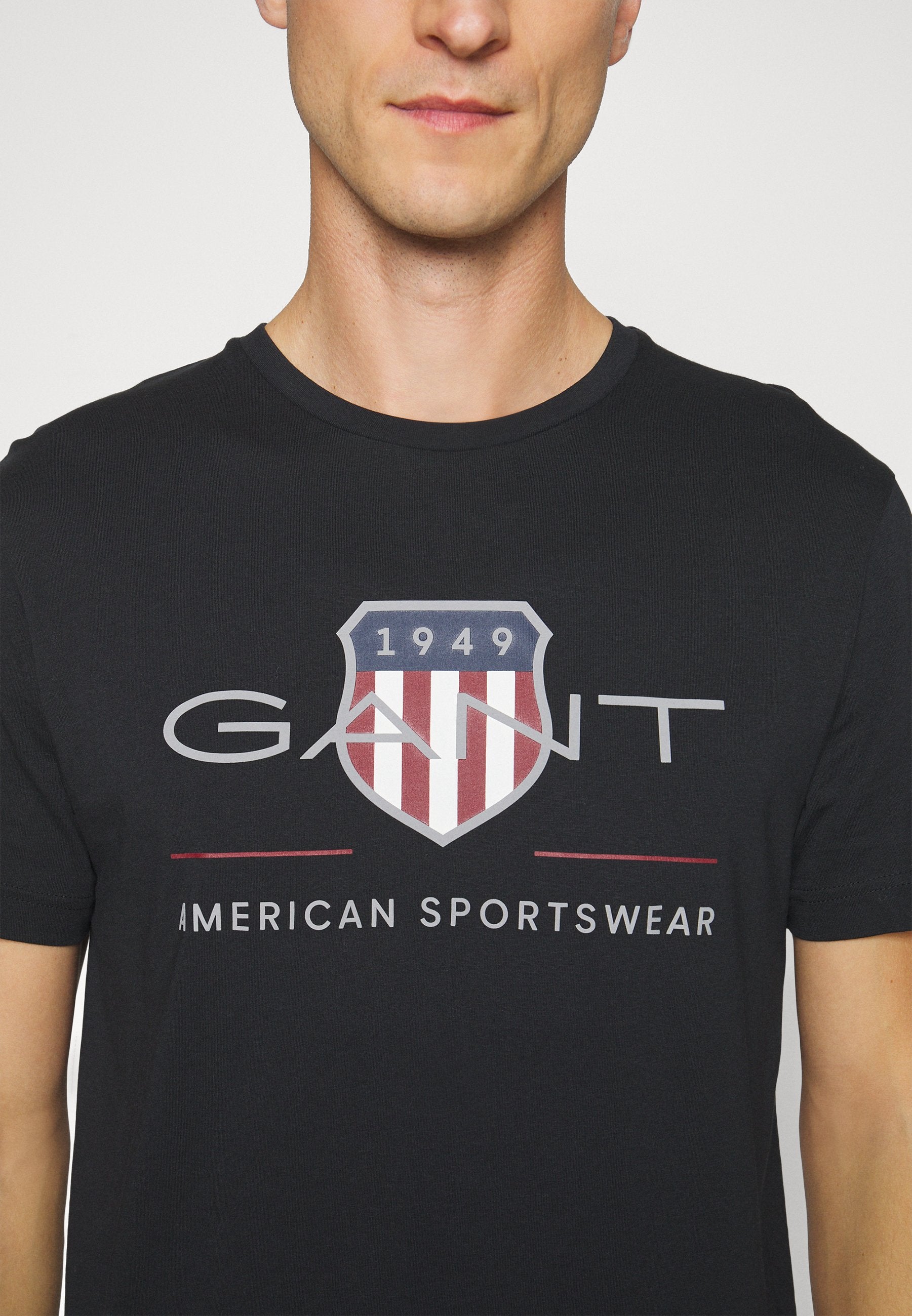 REG ARCHIVE SHIELD SS T-SHIRT - Print T-shirt - black