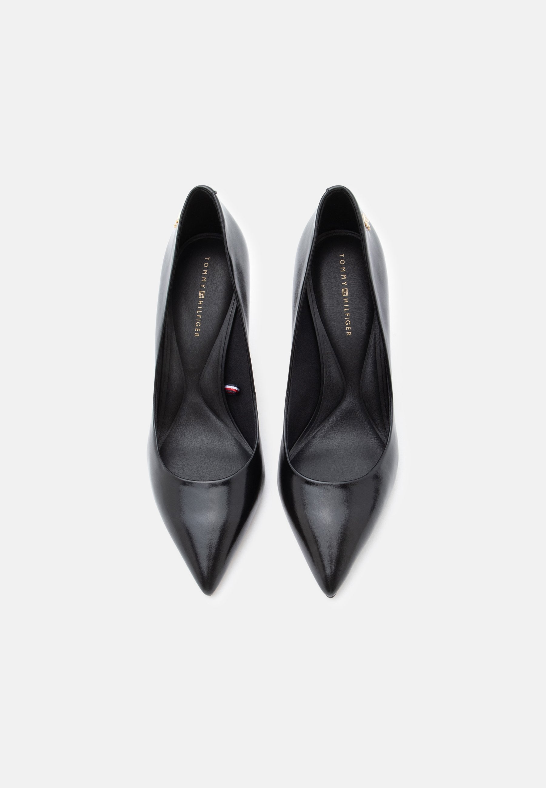 LEATHER POINTED TOE STILETTO HEELS - High heels - black