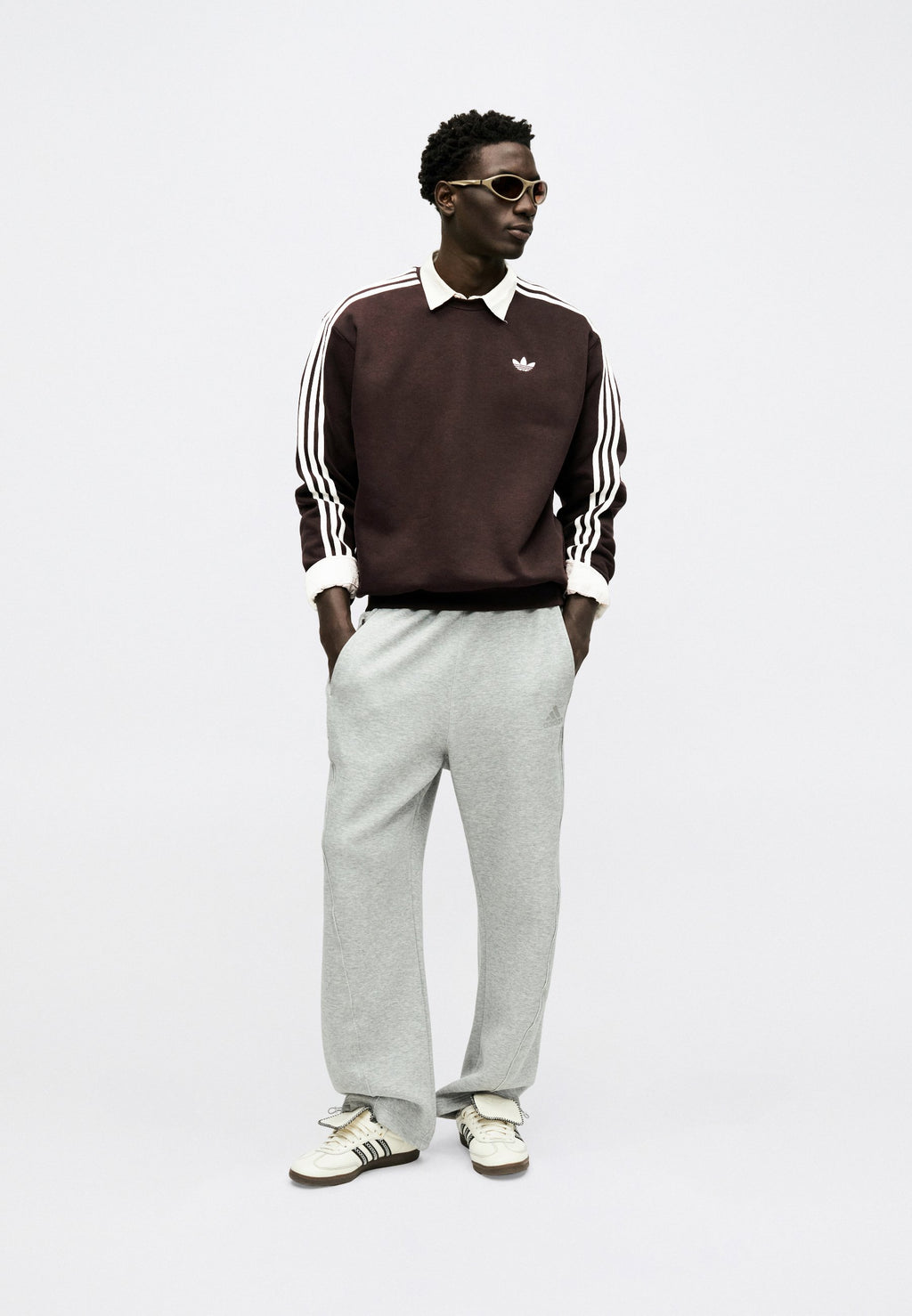 CREW - Sweatshirt - aurora coffee/off white
