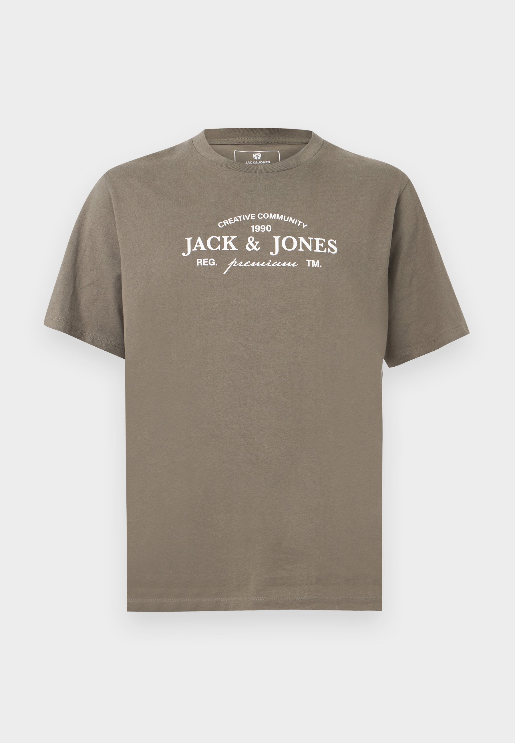 JPRBLAKEVIN TEE - Print T-shirt - smokey olive