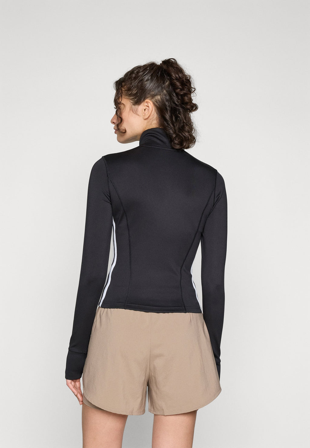 WORKOUT ESSENTIALS 3 STRIPES ZIP THROUGH - Training jacket - black/white