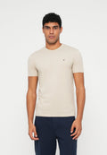 SLIM TEE  - Basic T-shirt - black/gulf sand/ecru