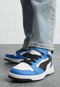 REBOUND V6 MID UNISEX - High-top trainers - white/black/racing blue
