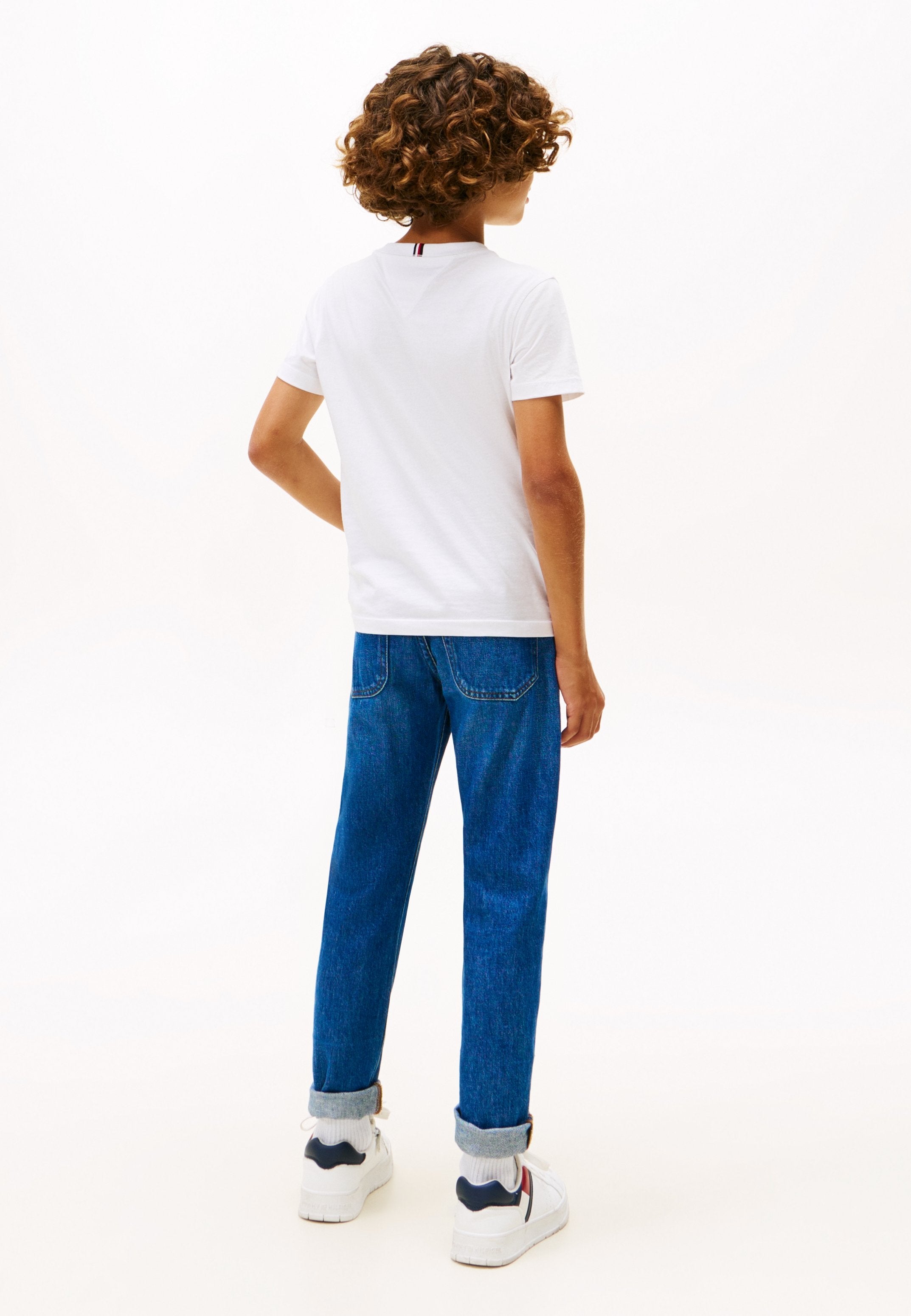 ESSENTIAL FLAG EMBROIDERY CREW NECK T-SHIRT - Basic T-shirt - white