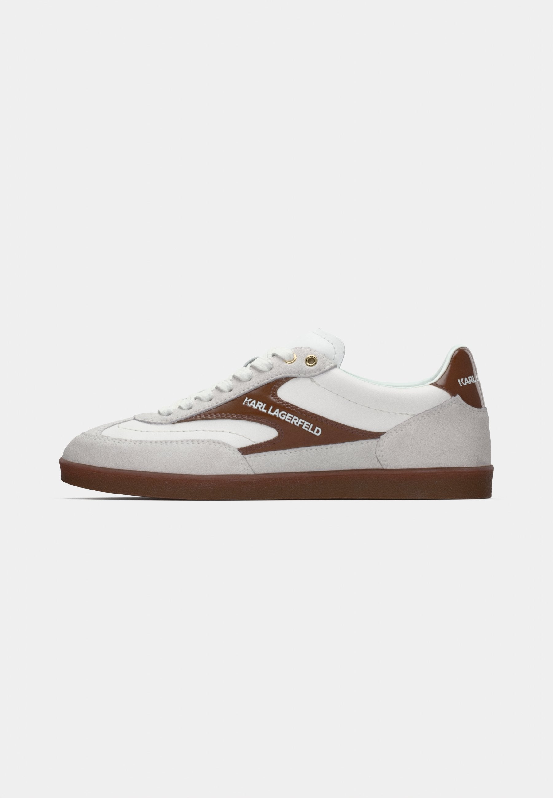 KANDIDATE LACE - Trainers - white/dark brown