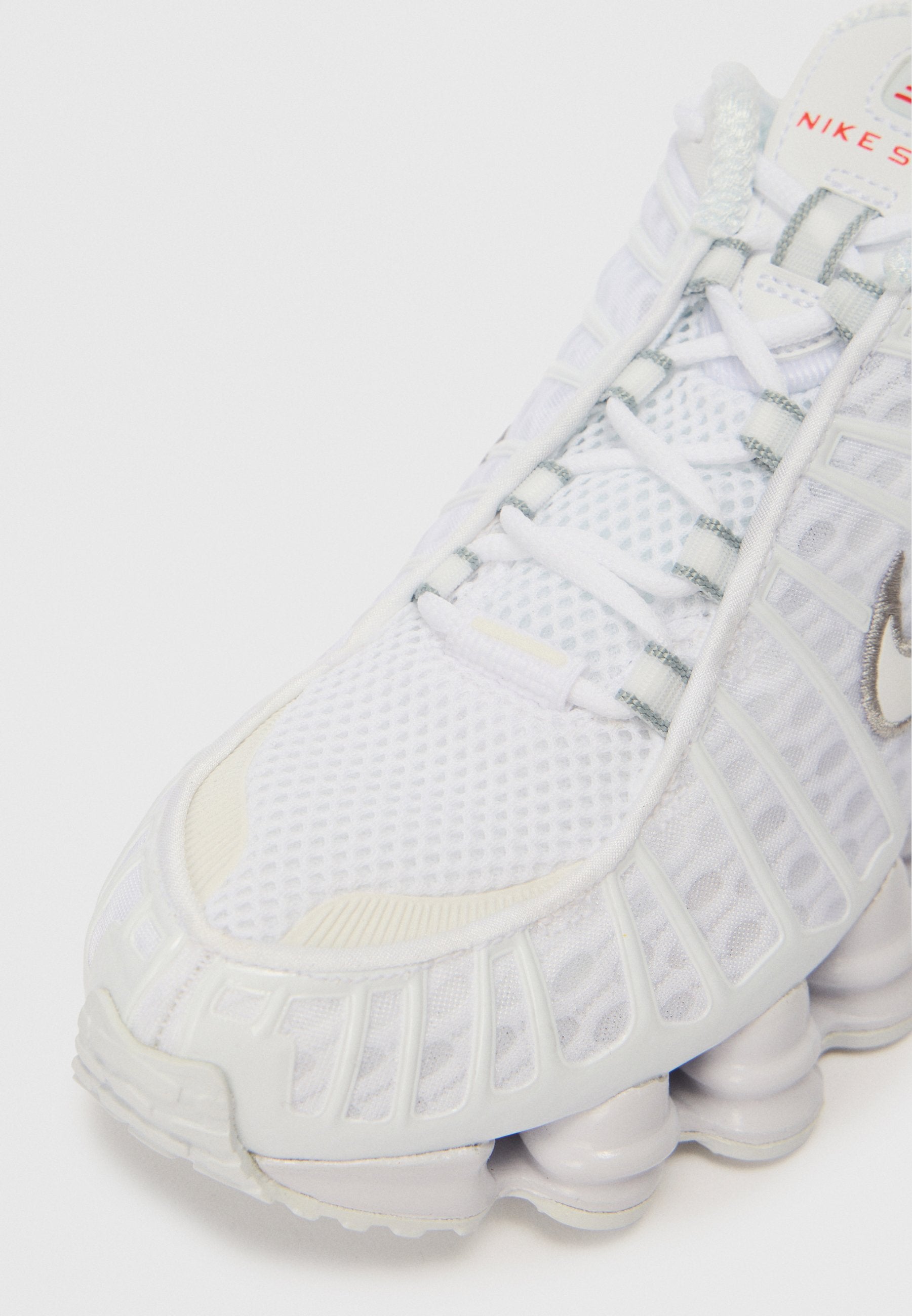 SHOX TL UNISEX - Baskets - blanc/argenté métallisé/orange