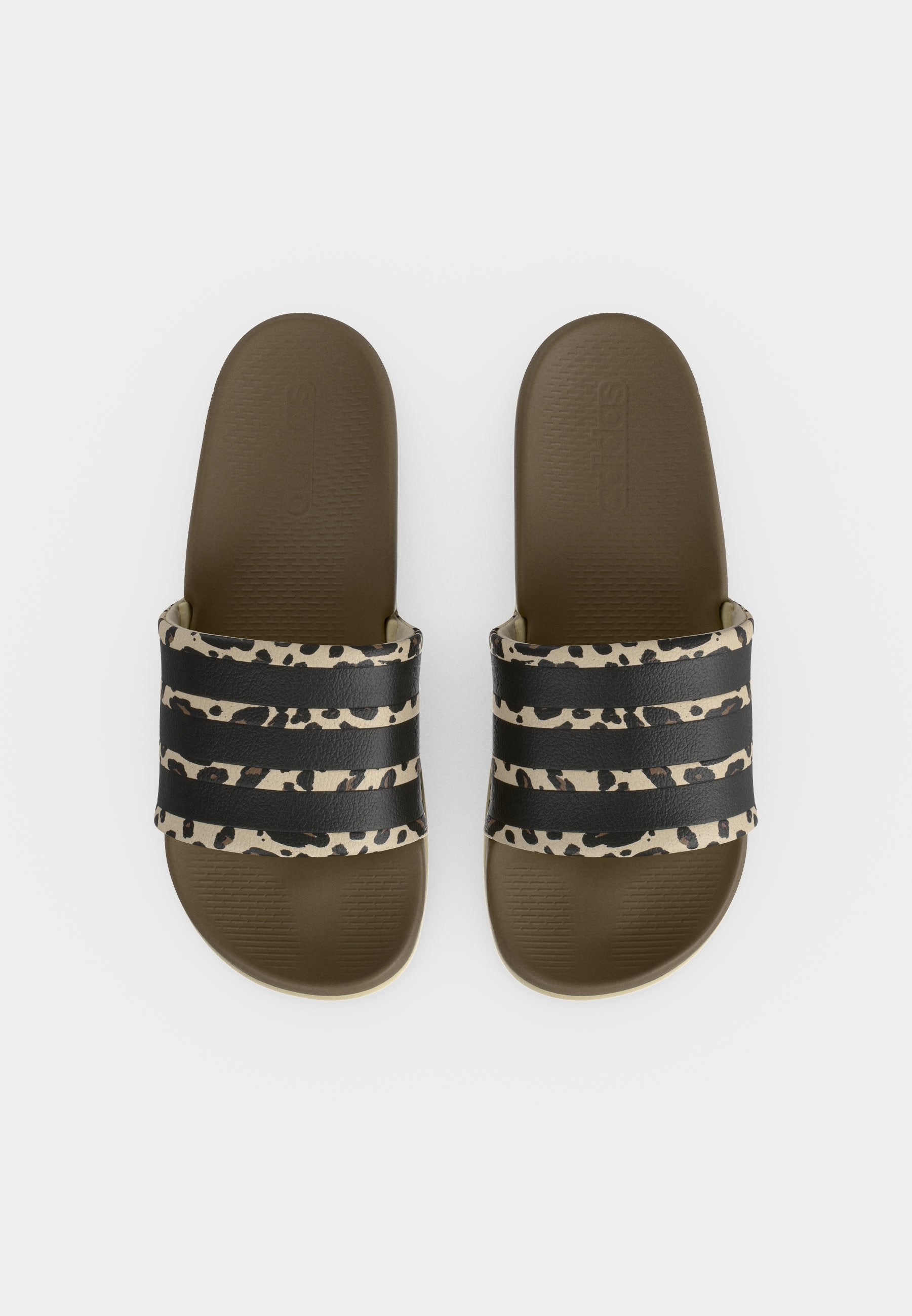 ADILETTE COMFORT 2.0 SLIDES - Mules - crystal linen/core black