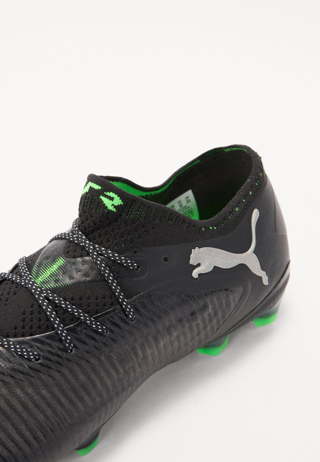 FUTURE 8 ULTIMATE LOW - Firm-ground football boots - black cool light gray fluo green