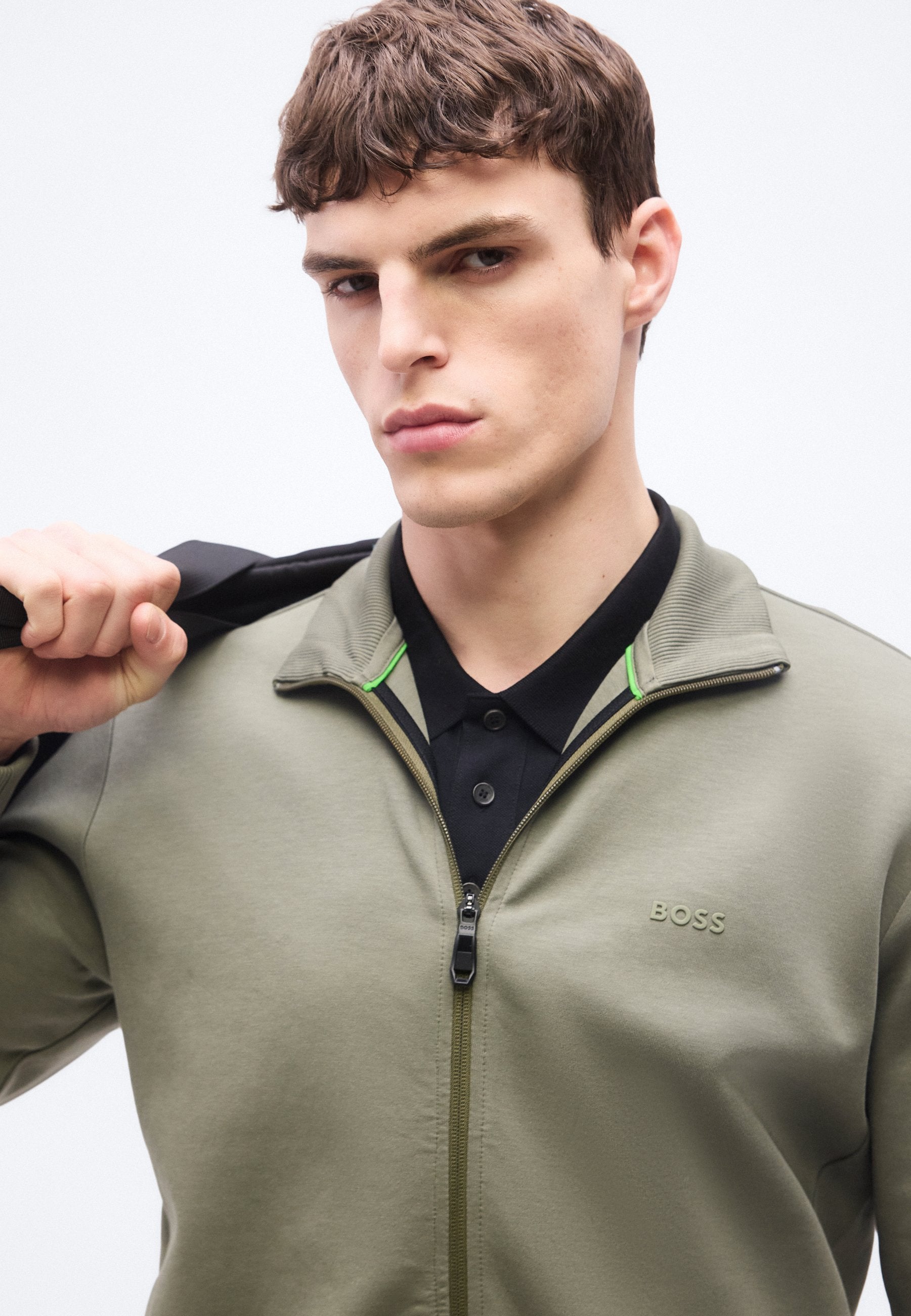 SKAZ - Zip-up sweatshirt - dark beige