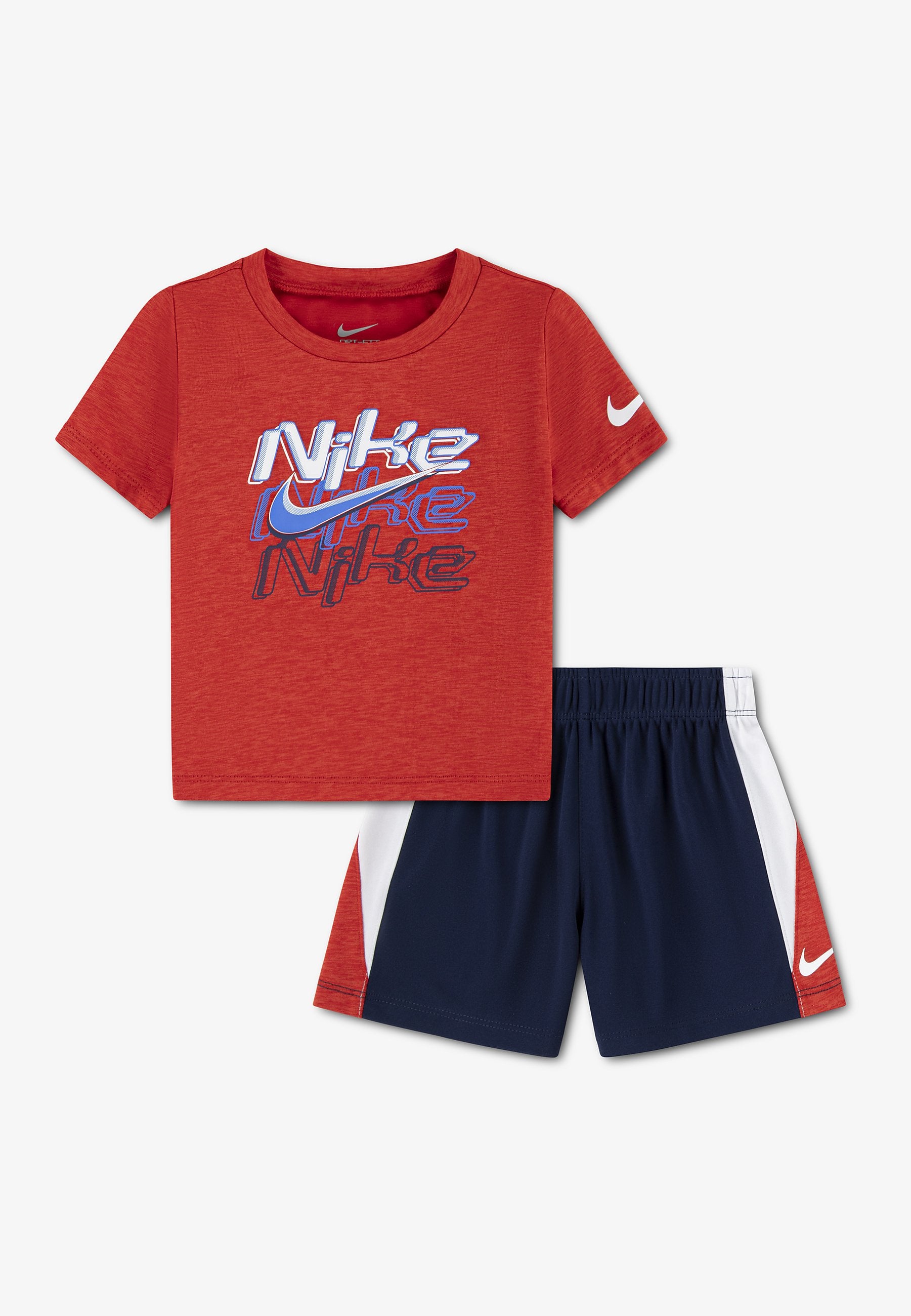 DROPSET SS TEE SHORT SET - Print T-shirt - midnight navy