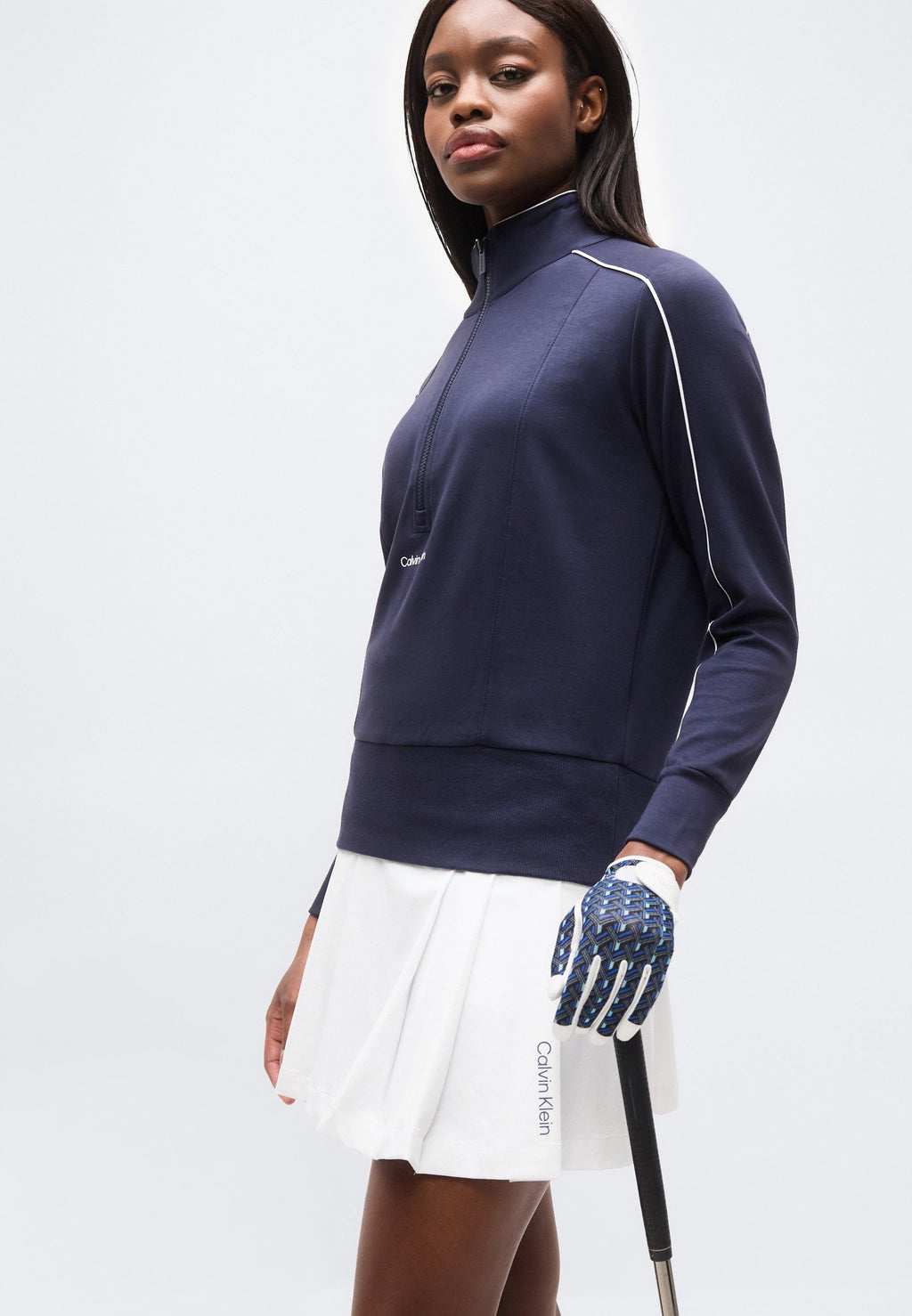QUINTA QUARTER ZIP  - Long sleeved top - navy