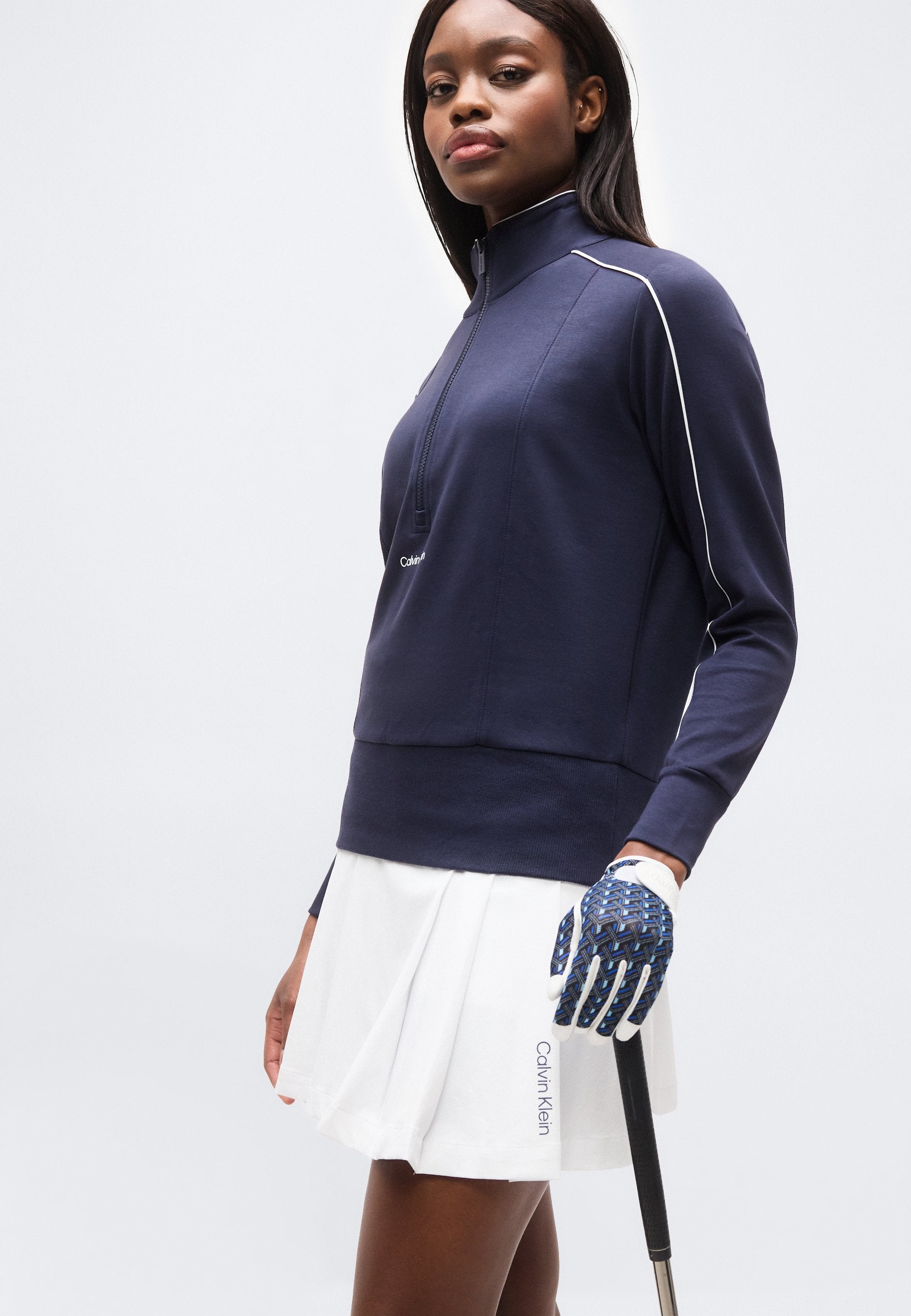 QUINTA QUARTER ZIP  - Long sleeved top - navy