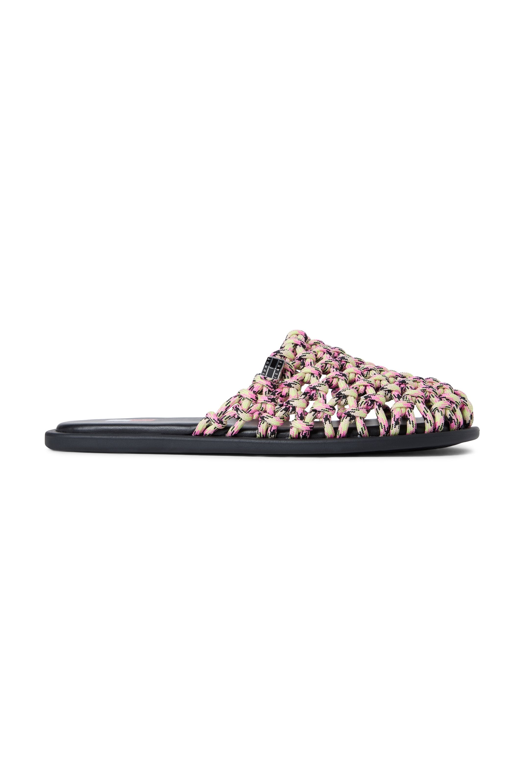 WOVEN ROPE MULES - Sandals - lime essence/synthetic blush