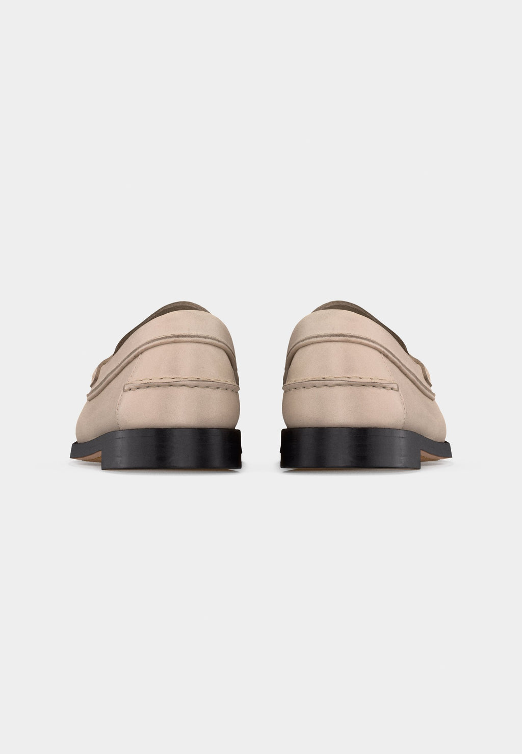 LEATHER PENNY LOAFERS - Slip-ons - soft cream
