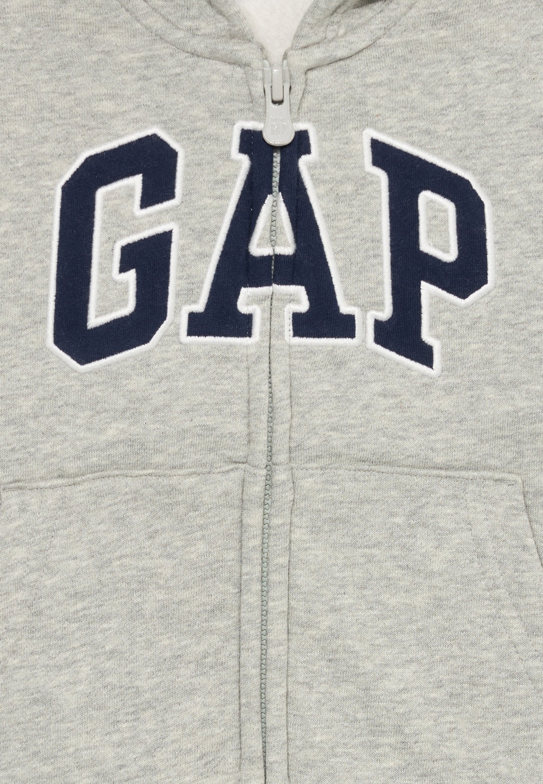 BABYGAP RELAXED LOGO ZIP HOODIE - Zip-up sweatshirt - light grey