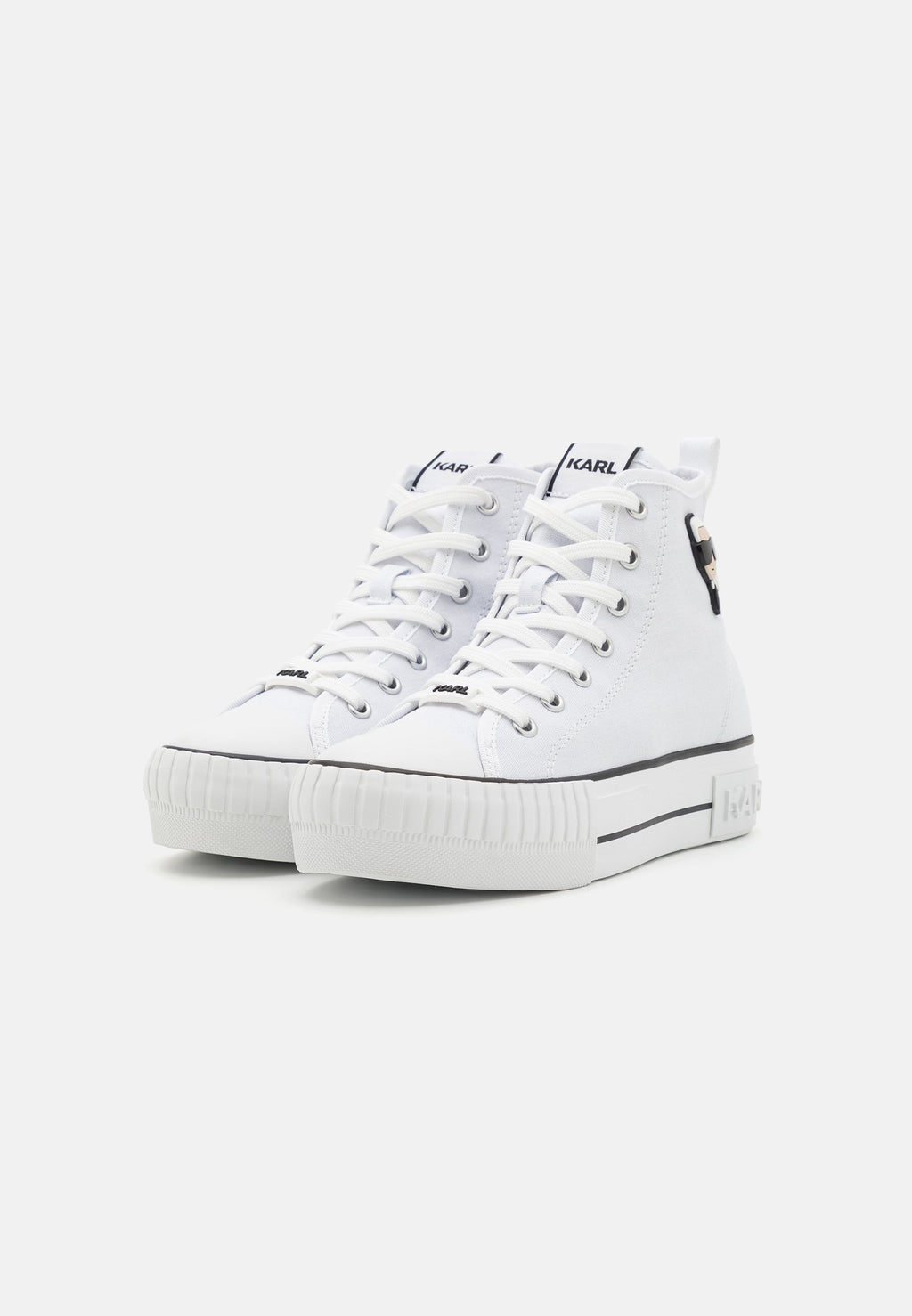 KAMPUS MAX PATCH LACE - High-top trainers - white