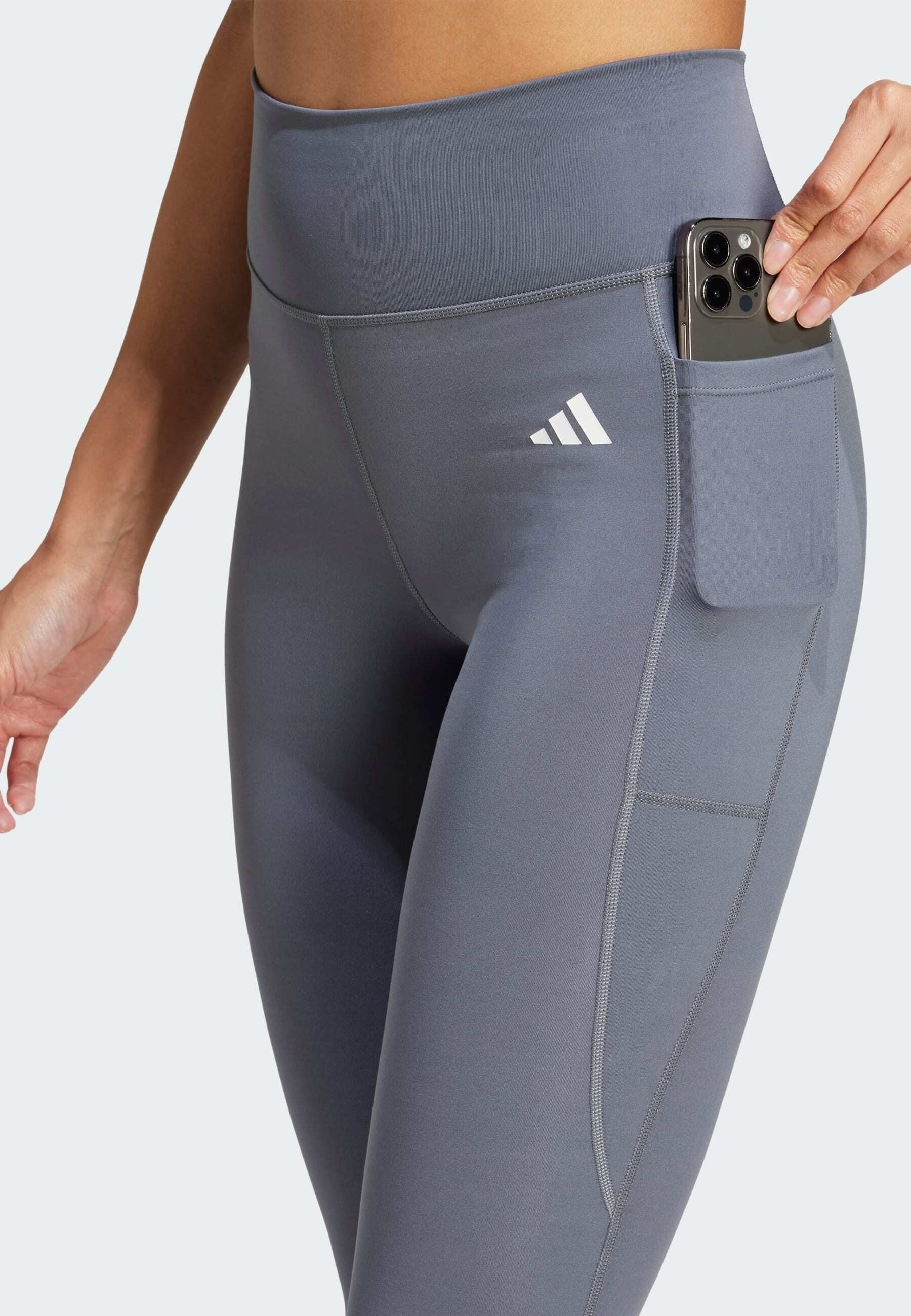 OPTIME ESSENTIALS - Leggings - onix/white