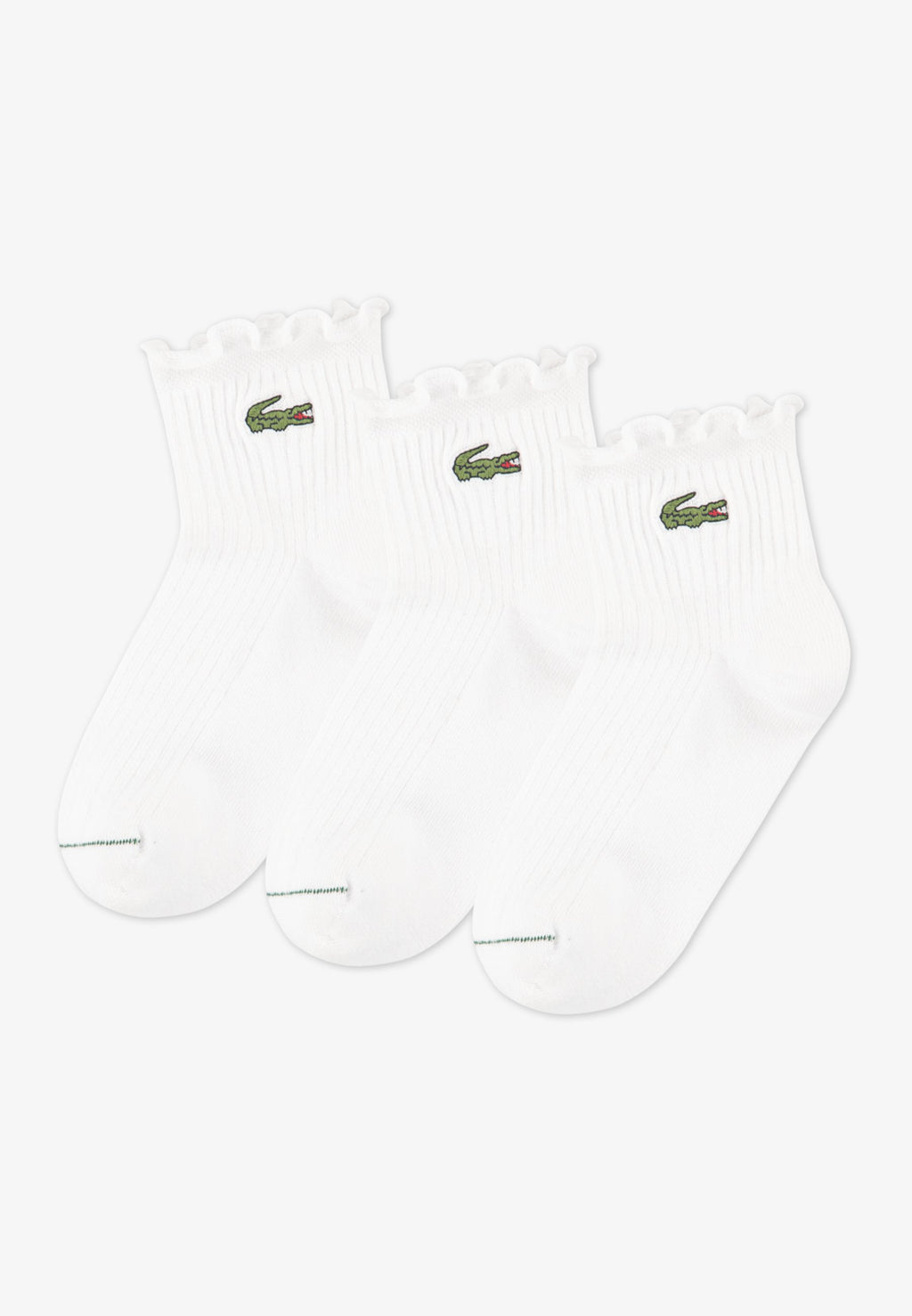 RUFFLE QUARTER UNISEX 3 PACK - Socks - blanc