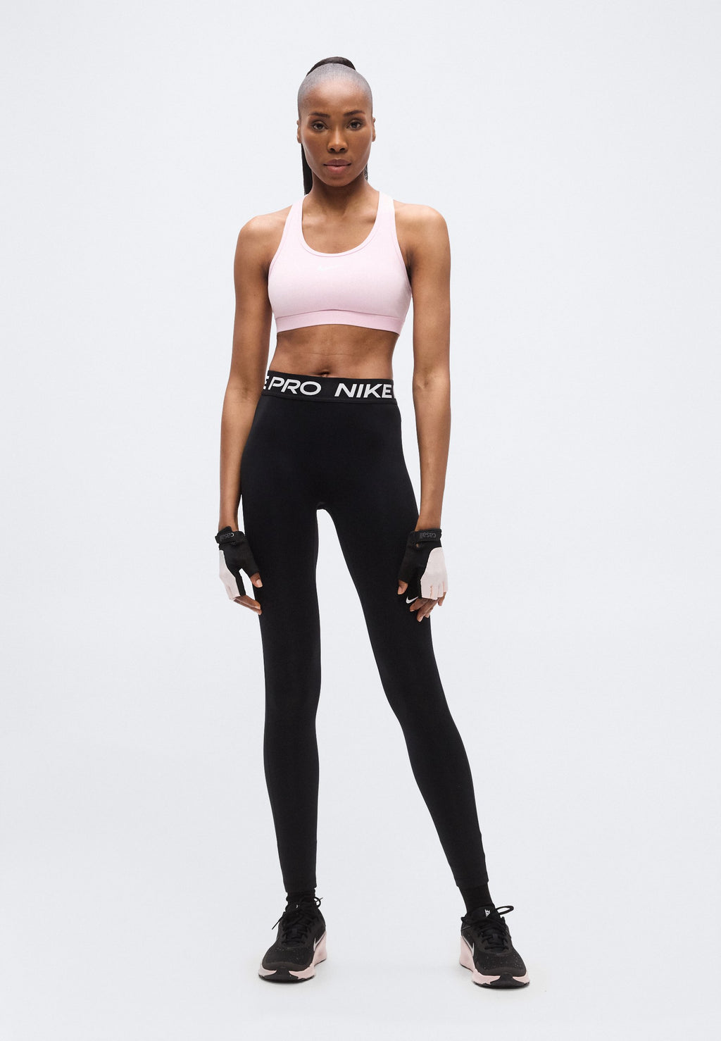 BRA - Medium support sports bra - pink foam/white