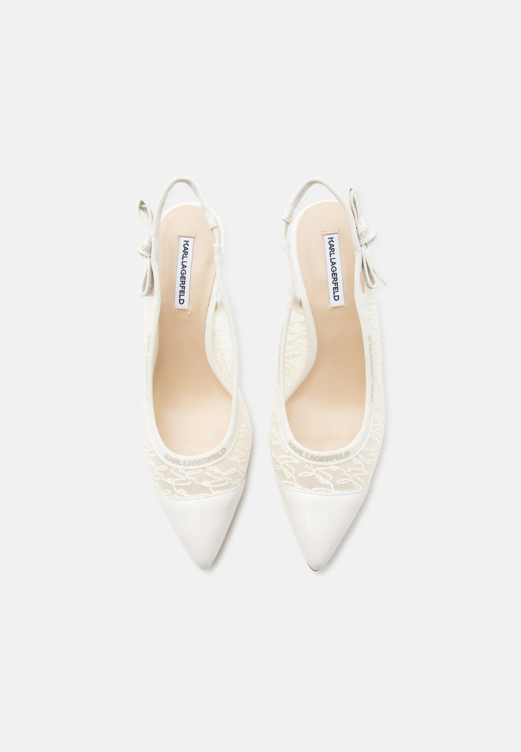 SIENNA SCRIPT LACE SLING - High heels - white