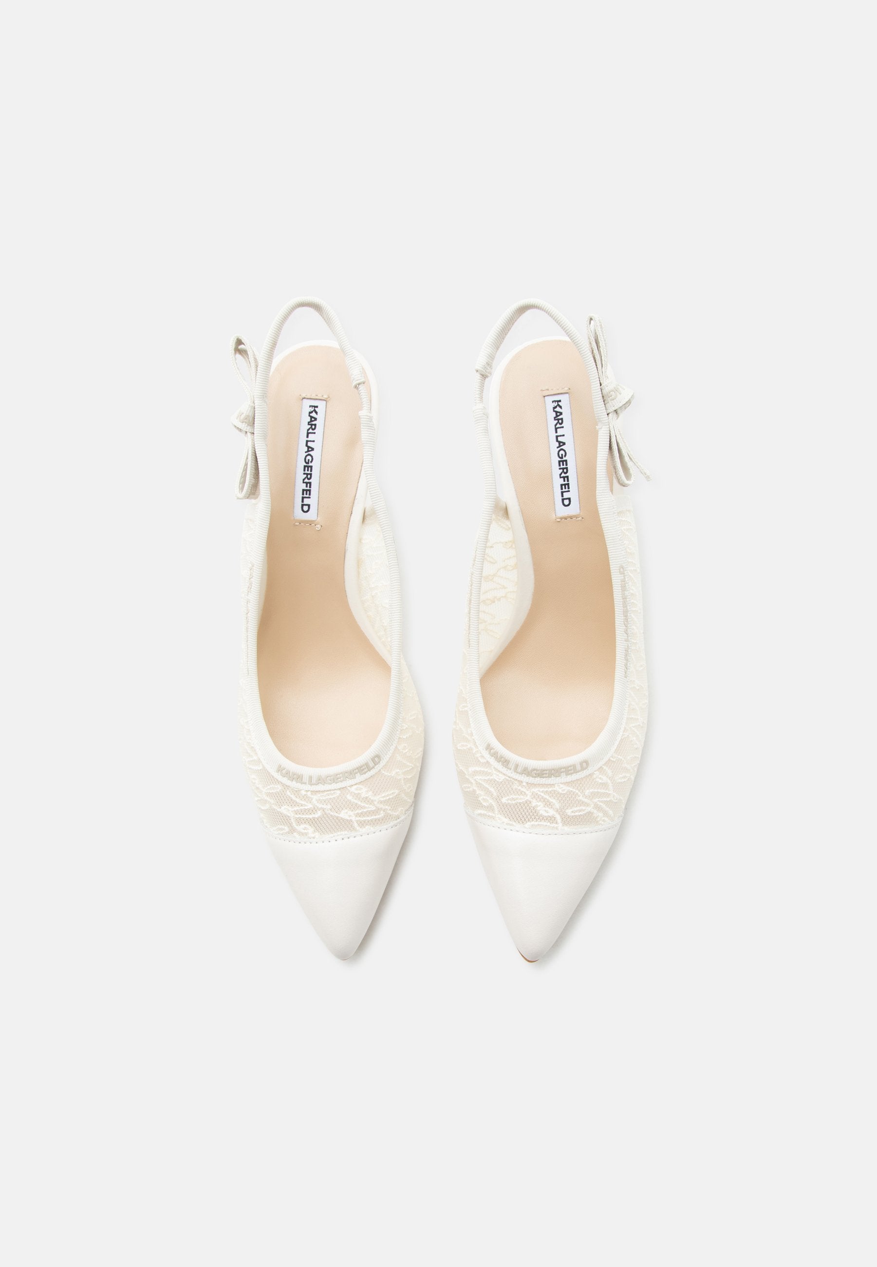 SIENNA SCRIPT LACE SLING - High heels - white