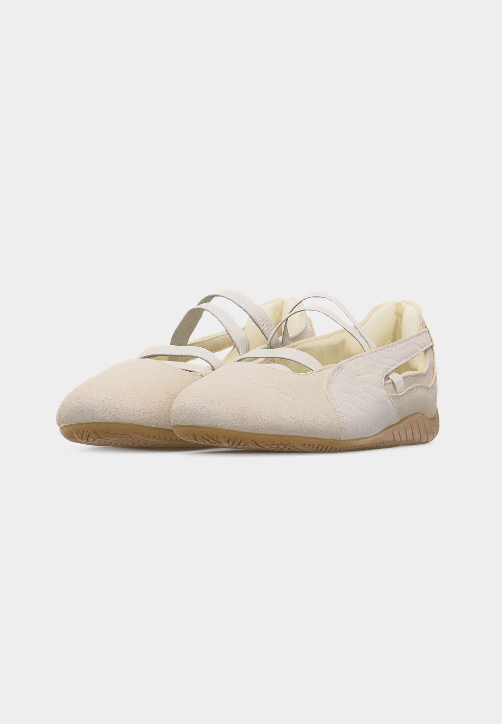 SPEEDCAT BALLET SAND - Ankle strap ballet pumps - alpine snow/warm white
