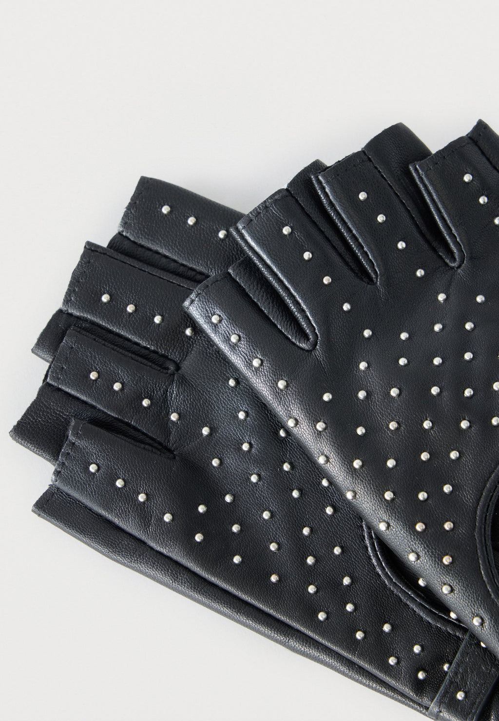 AUTOGRAPH GLOVES STUDS - Fingerless gloves - black
