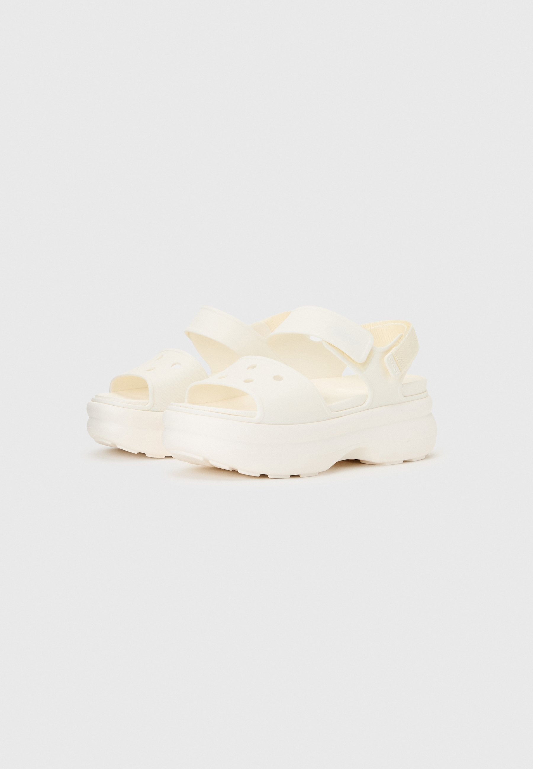SOHO Y STRAP - Platform sandals - chalk
