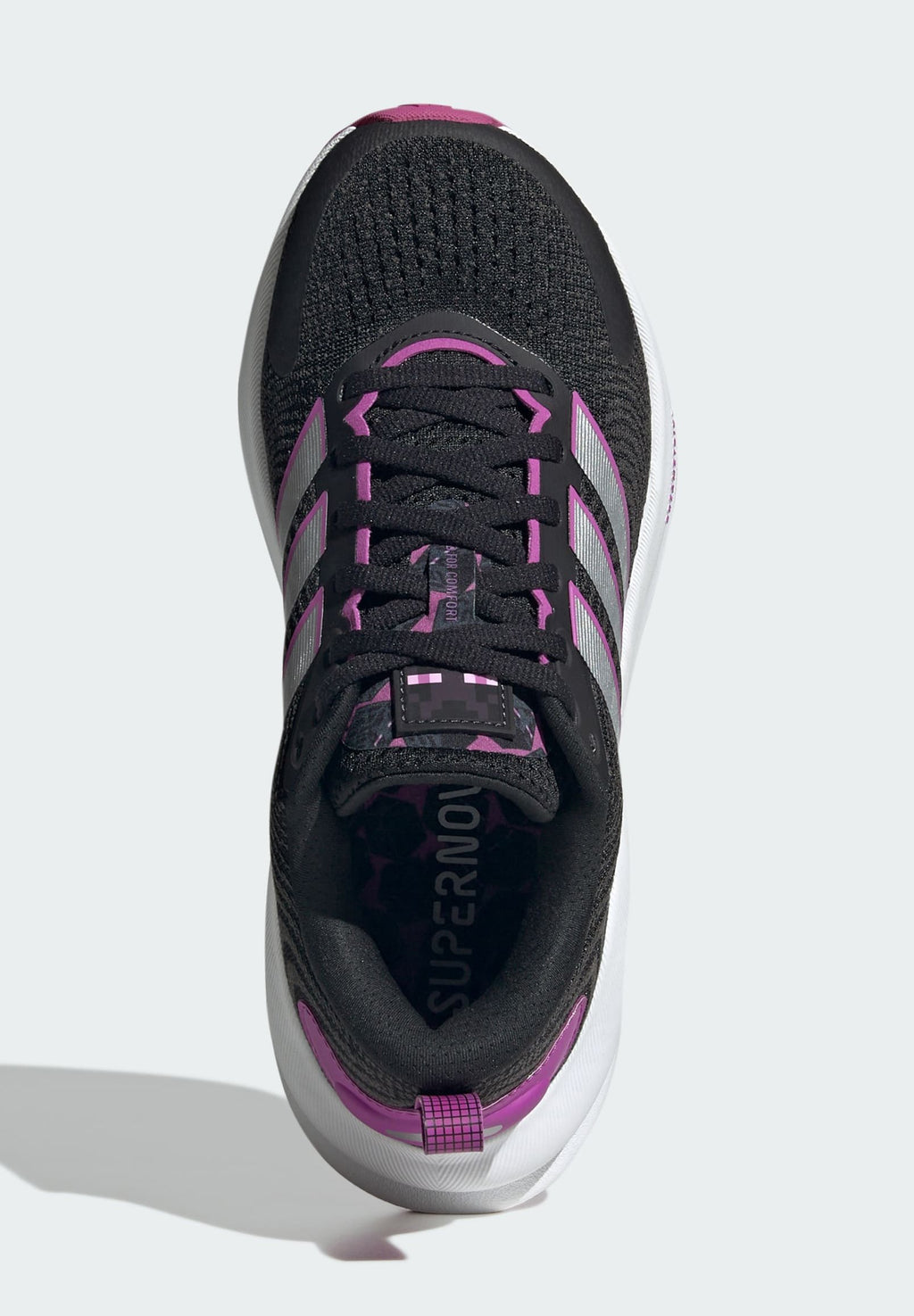 SUPERNOVA EASE 2 J - Road running shoes - core black silver met purple burst