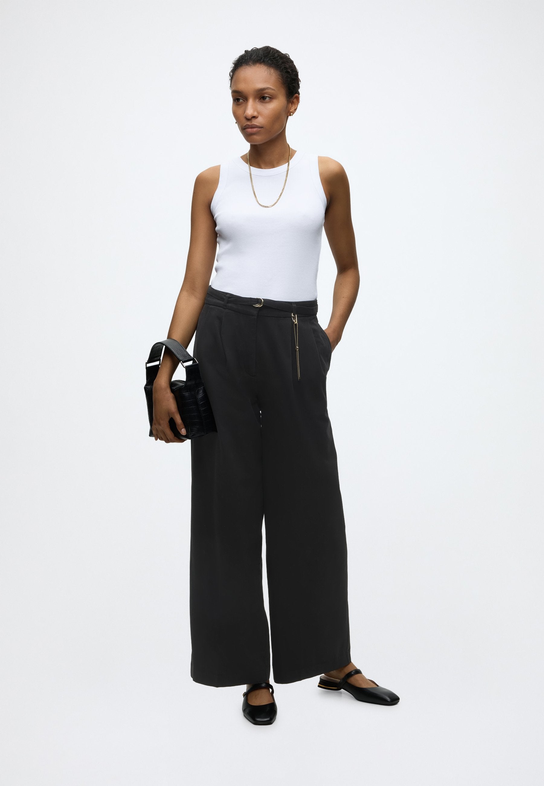 HENESA - Trousers - black