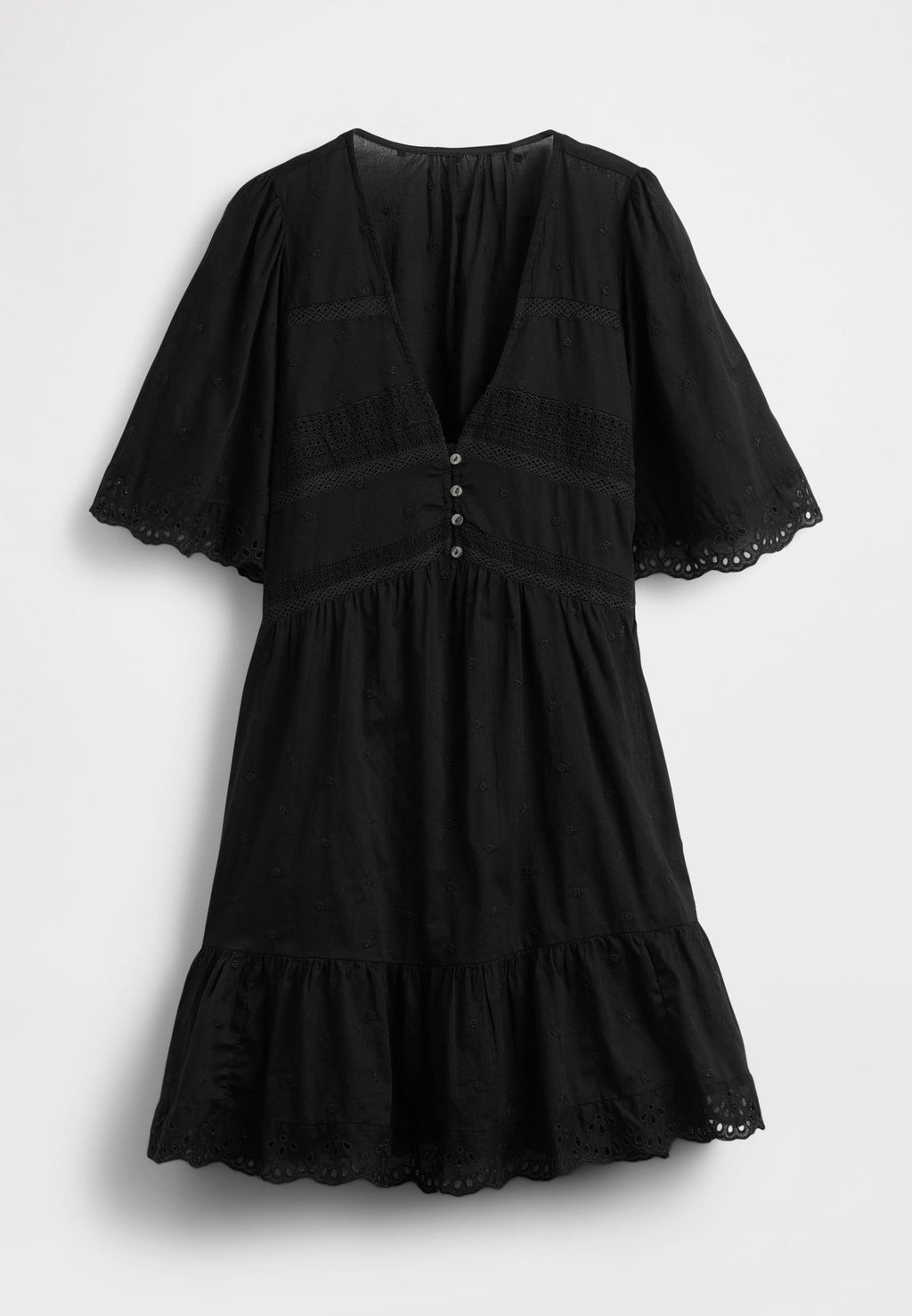 FLUTTER  MINI DRESS - Day dress - true black