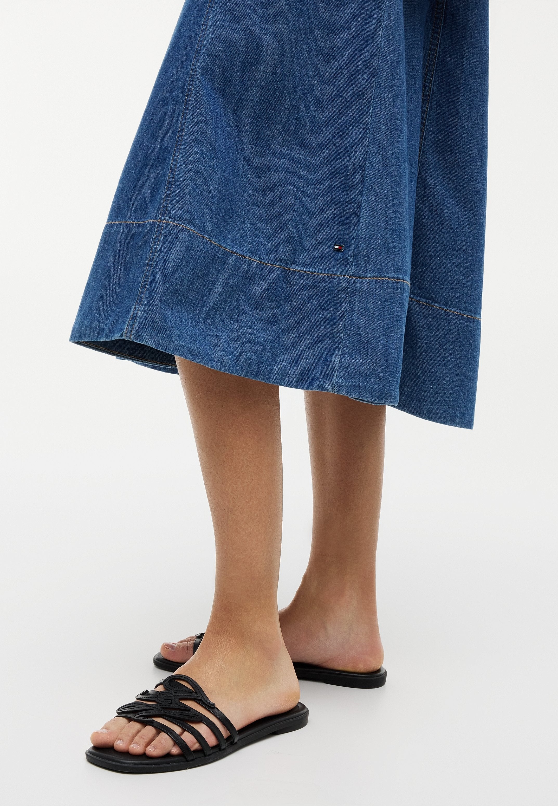 BELTED F&F MIDI DRESS TORY NS - TAILORED FLUIDITY - Denim dress - tory mid