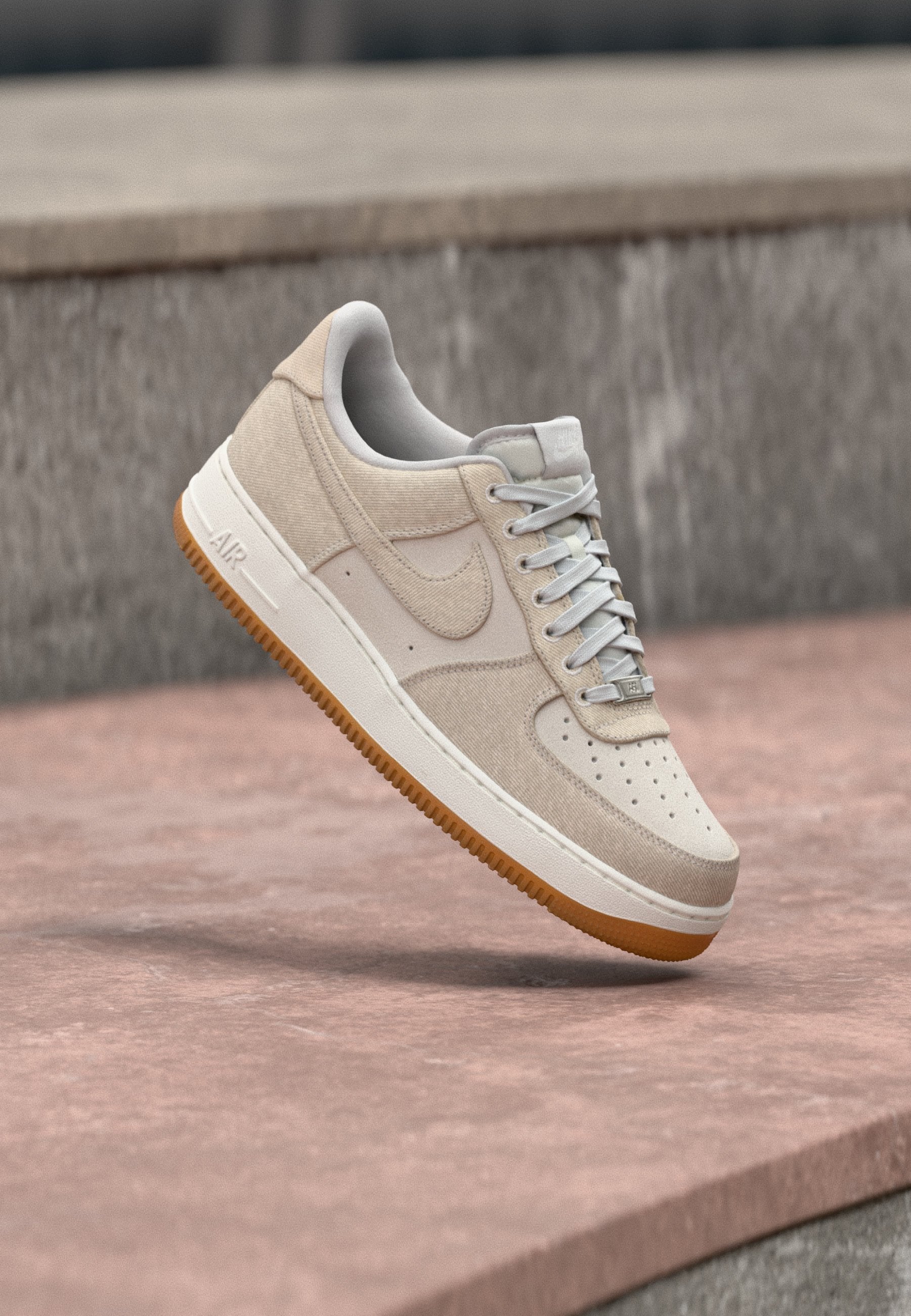 AIR FORCE 1 07 LV8 - Spor ayakkabı - açık gri/kirli beyaz/orta kahve
