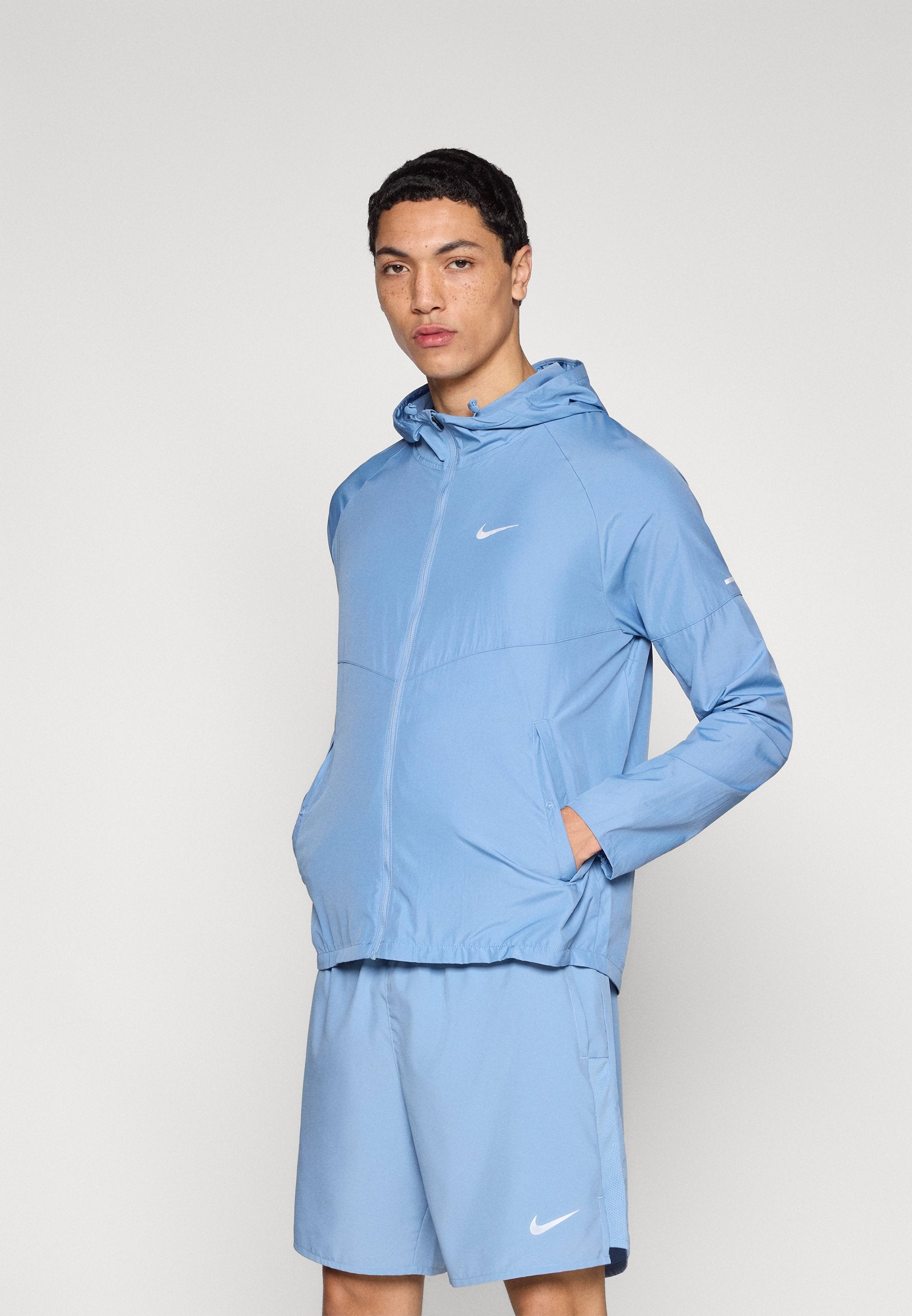 Running jacket - work blue/reflective silver-coloured