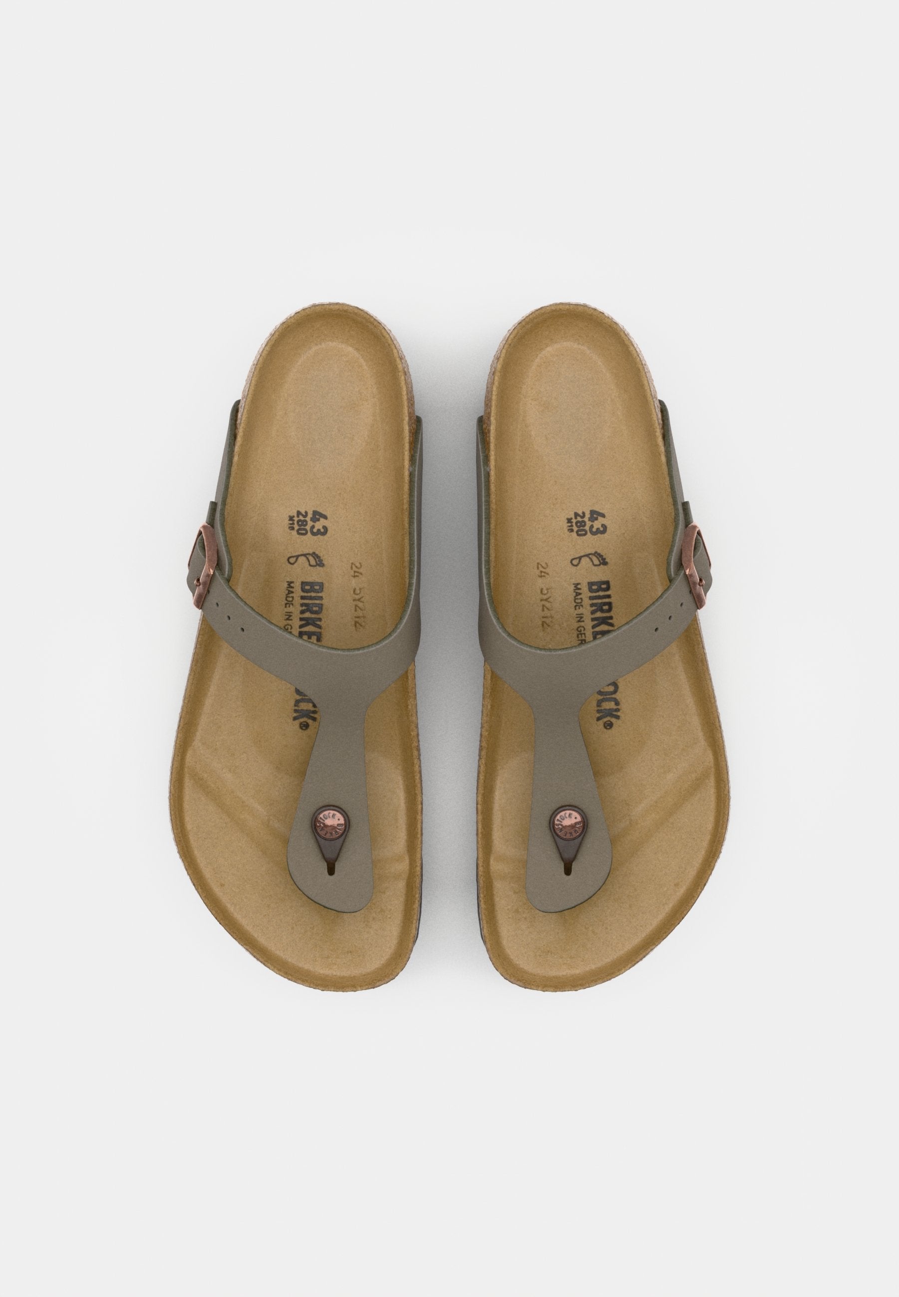 GIZEH BFBC STONEN - REGULAR - T-bar sandals - stone