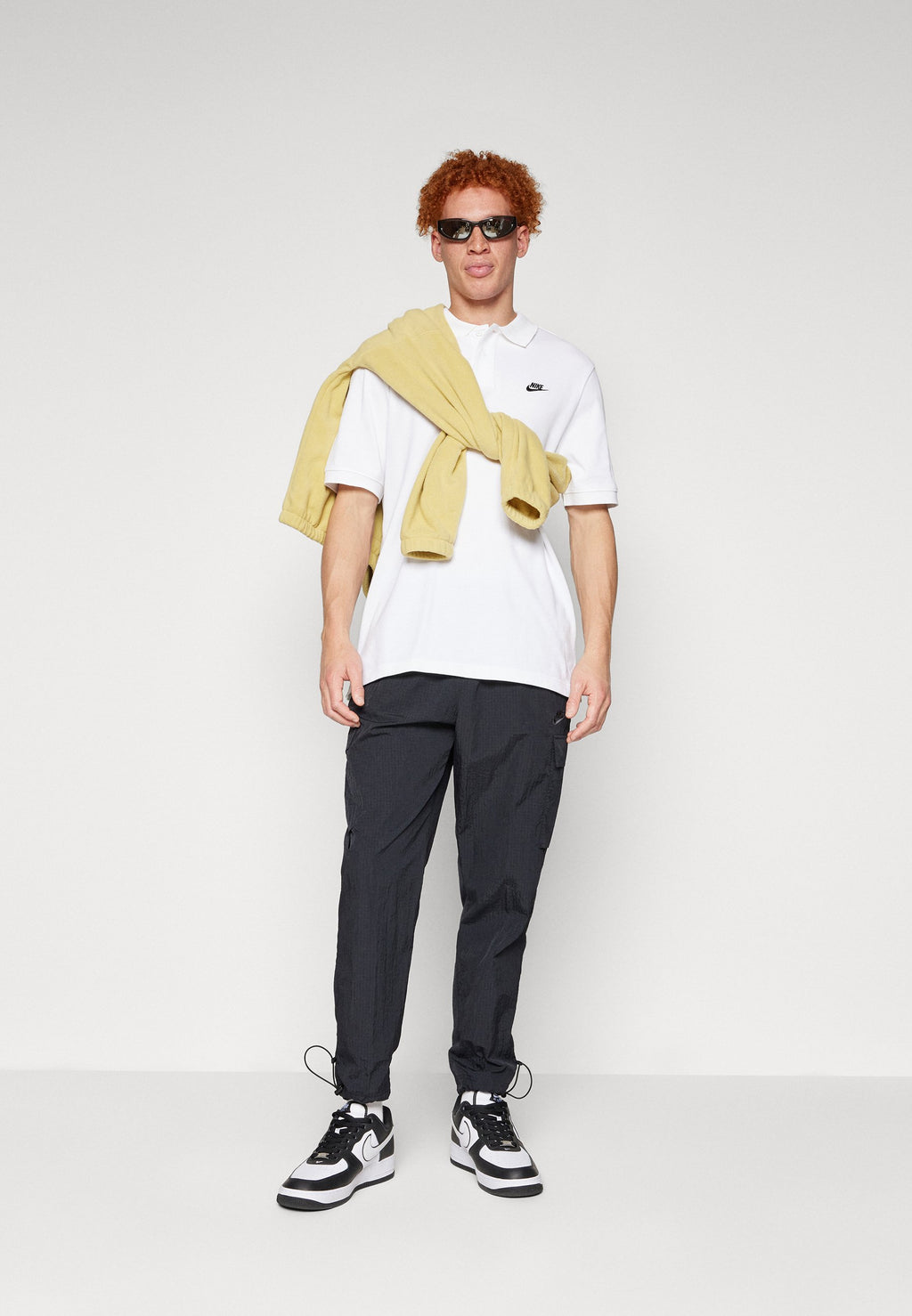 Polo shirt - white/black