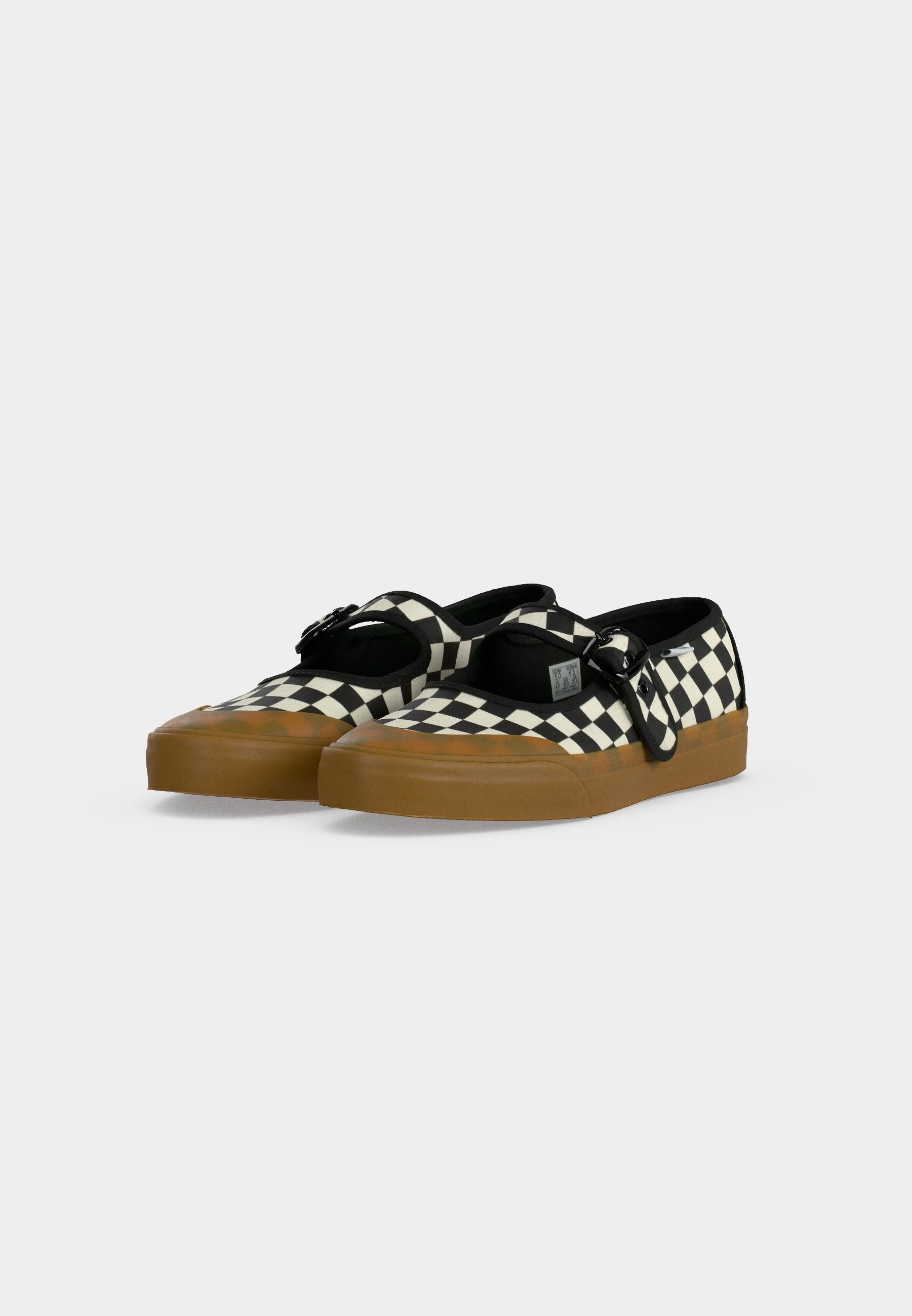 MARY JANE - Ankle strap ballet pumps - black/white