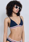 HAUT DE BIKINI TRIANGLE GLOBAL STRIPE - Haut de bikini - bleu marine nuit