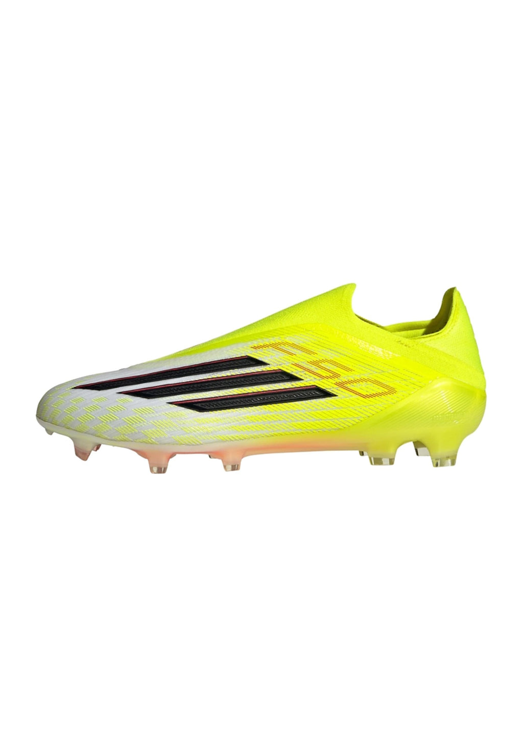 F50 ELITE LACELESS FG - Chaussures de football pour terrain sec - jaune solaire/noir/rouge vif