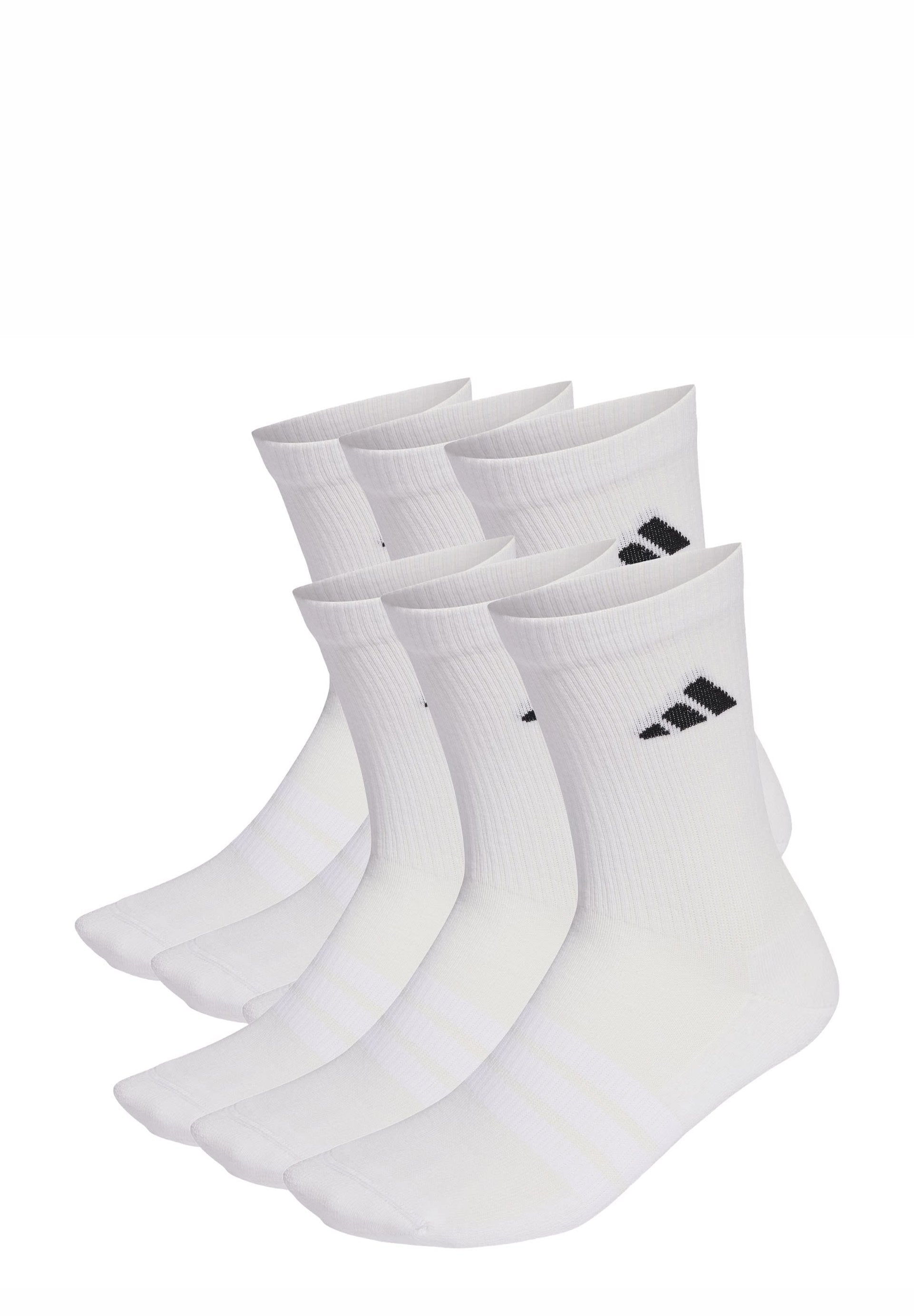 CUSHIONED CREW UNISEX 6 PACK - Sports socks - white/white/black