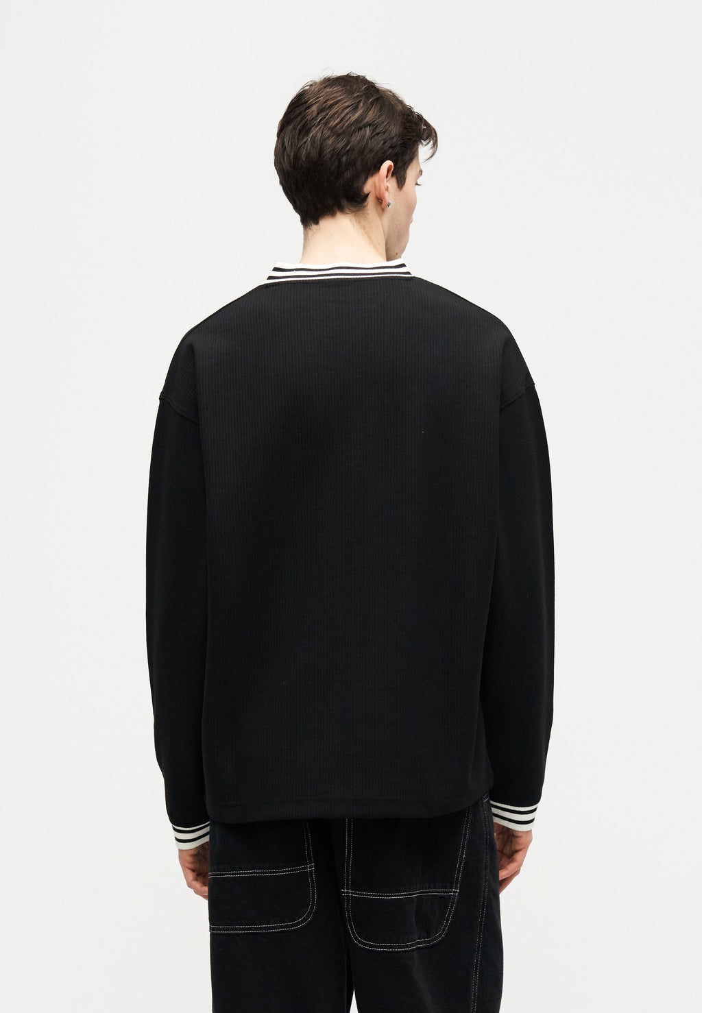 JCOCLUB FOOTBALL CREW NECK - Sweatshirt - black