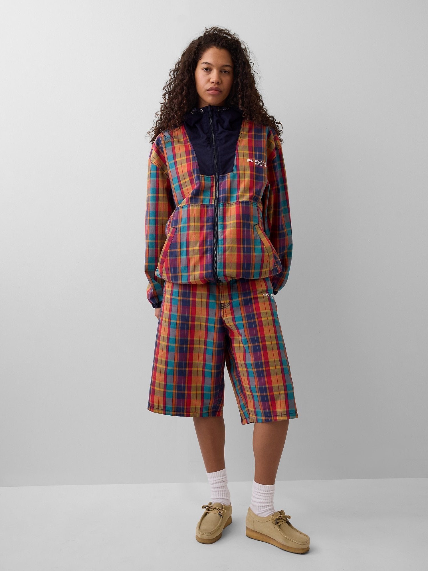 GAP AWAKE NY OVERSIZED REVERSIBLE CANVAS JACKET - Summer jacket - green multi