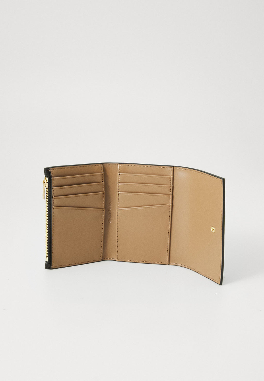 LOGO TRIFOLD ZIP POCKET - Wallet - black/toasted coconut