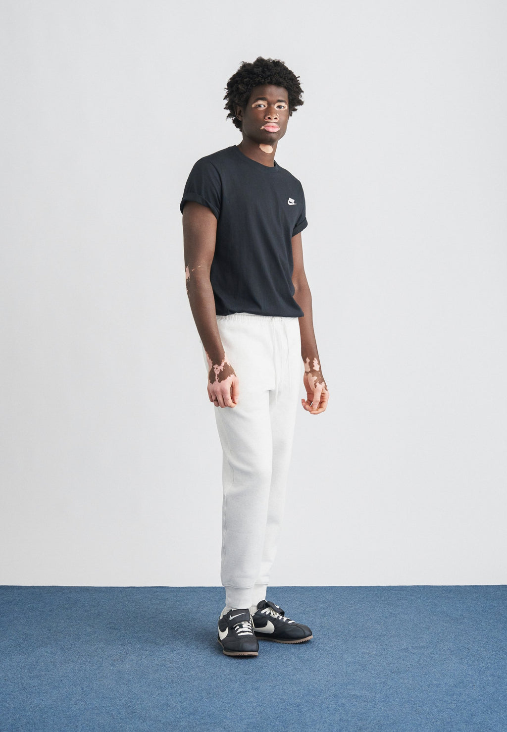 Tracksuit bottoms - birch heather/white