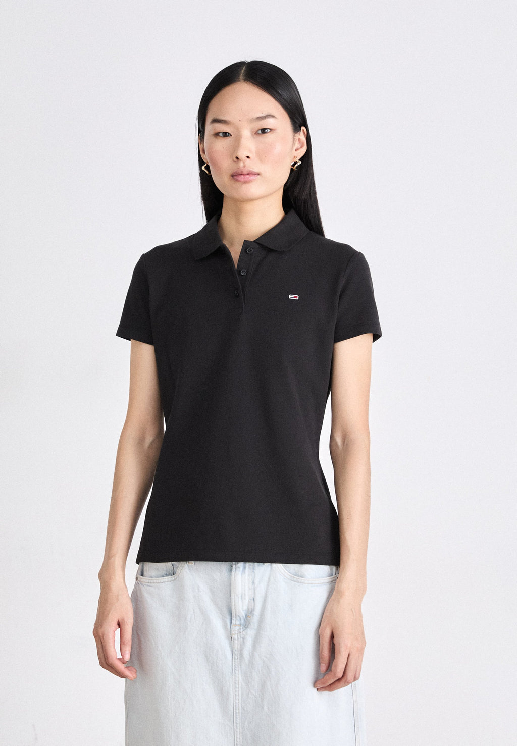 SLIM FIT PIQUE POLO SHIRT - Polo shirt - black