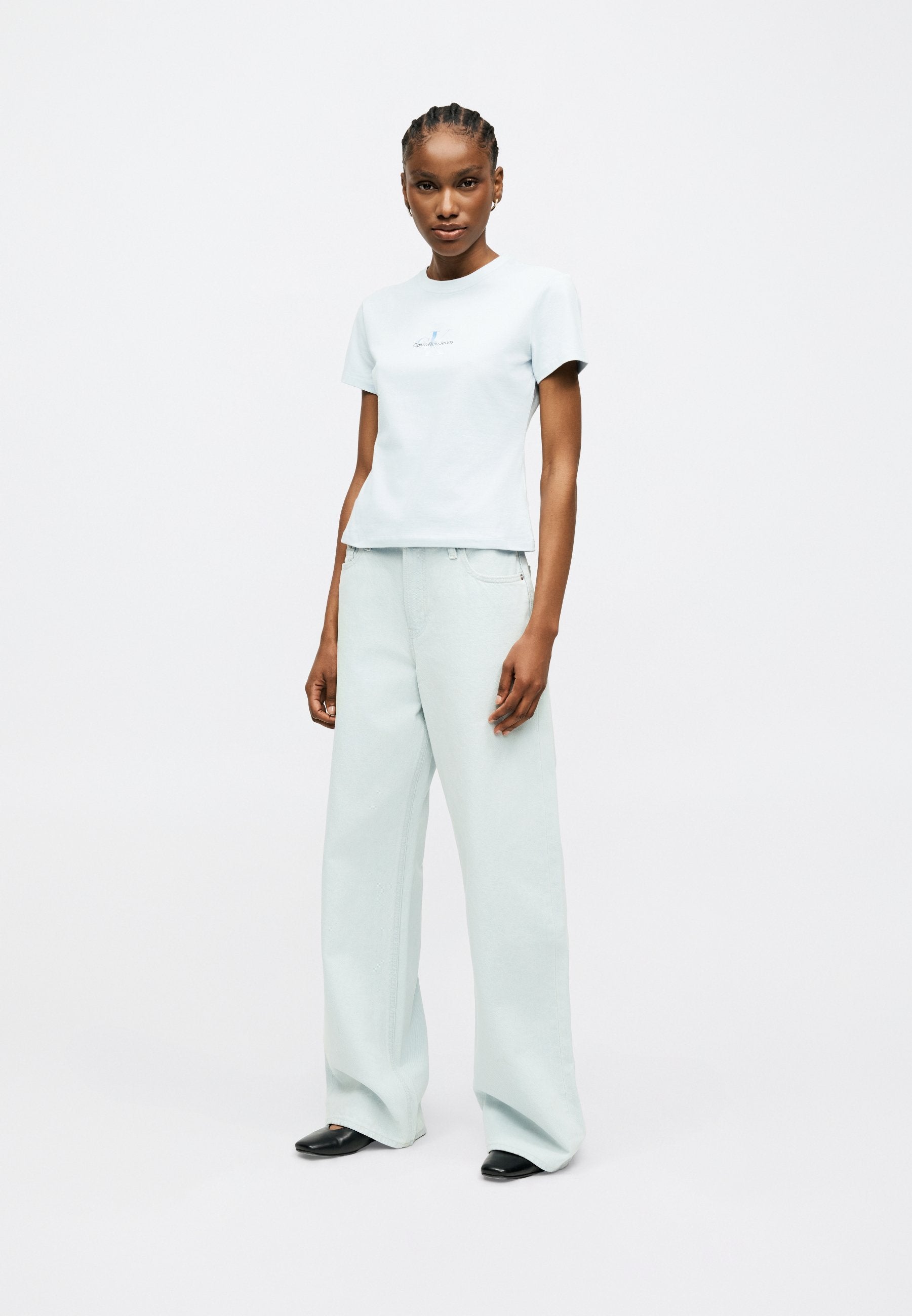 GRADIENT MONOLOGO SLIM TEE - Basic T-shirt - plein air