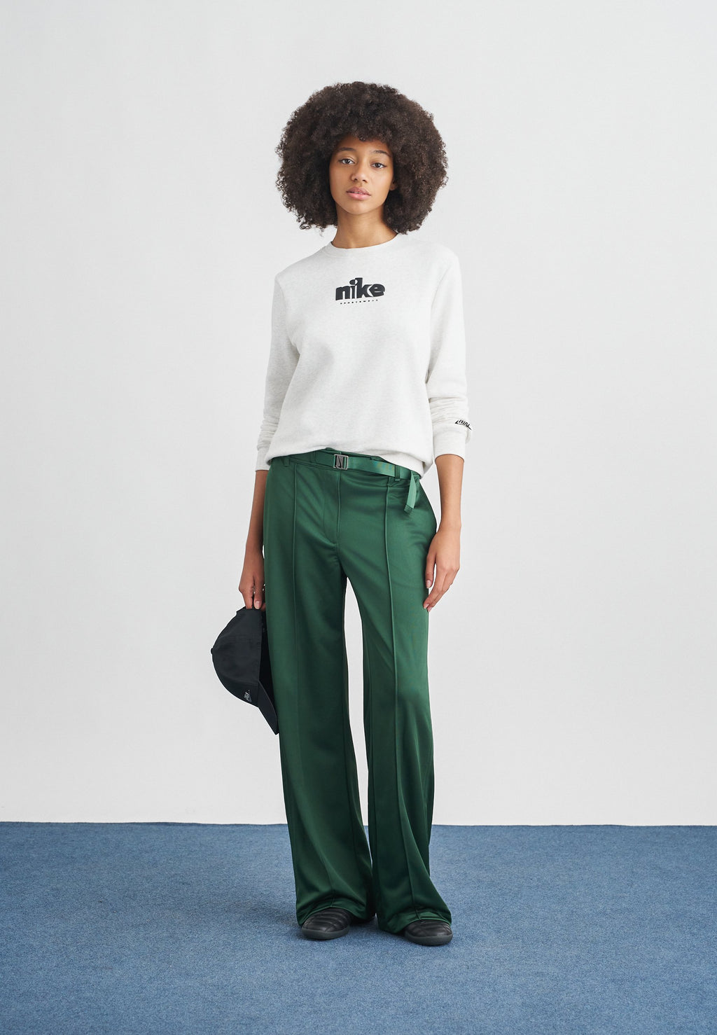 CLUB CREW - Sweatshirt - birch heather/black
