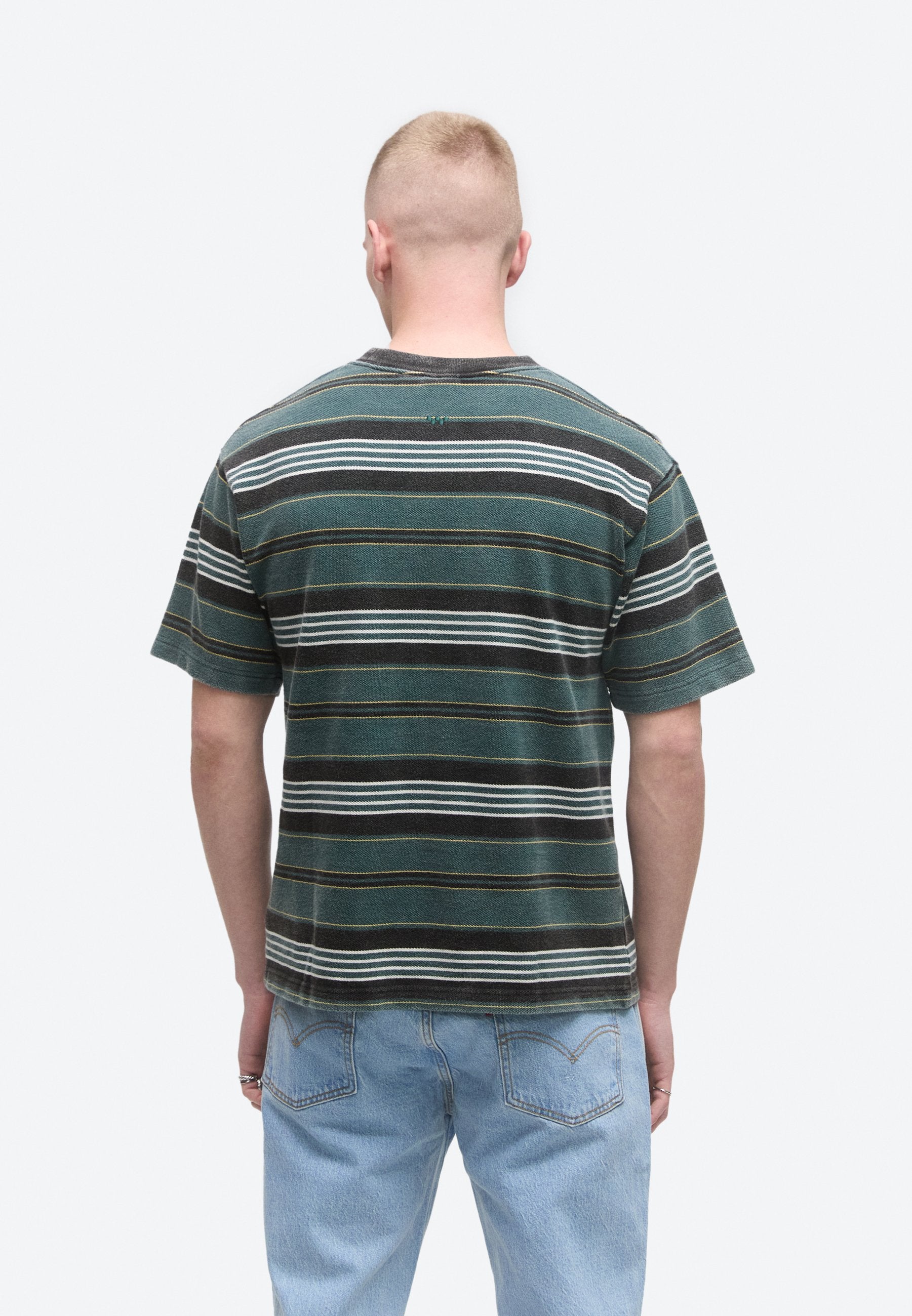 STRIPE UNISEX - Polo shirt - mystic moss
